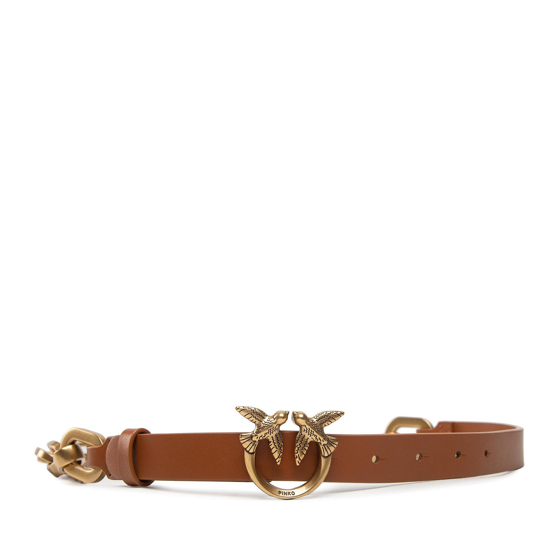 Pinko Dámský pásek Love Day Macro Chain H2 Belt AI 22-23 PLT01 1H212X Y5H7 Hnědá - Pepit.cz