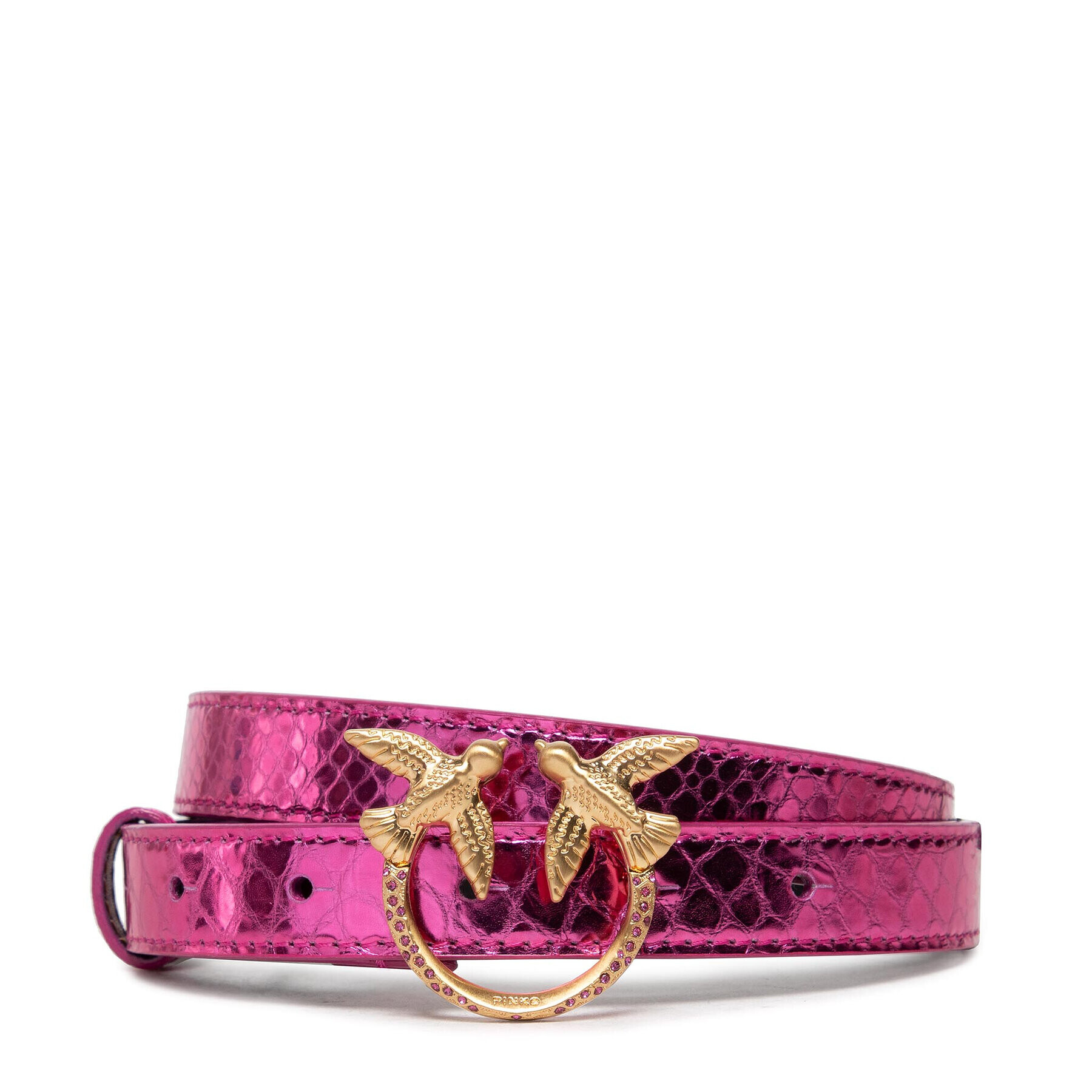 Pinko Dámský pásek Love Jewel Mirror Belt H2 AI 21-22 PLT01 1H20X0 Y7GB Růžová - Pepit.cz