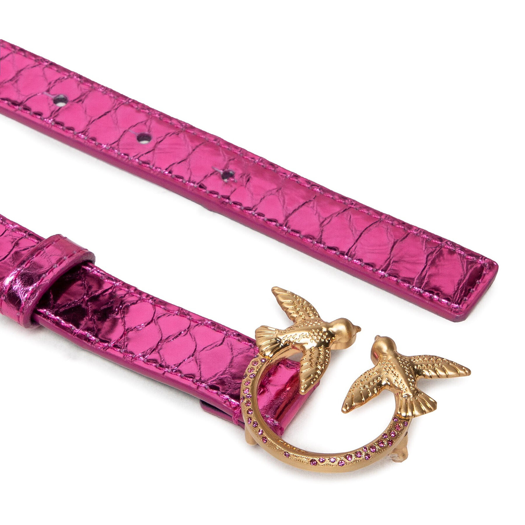 Pinko Dámský pásek Love Jewel Mirror Belt H2 AI 21-22 PLT01 1H20X0 Y7GB Růžová - Pepit.cz