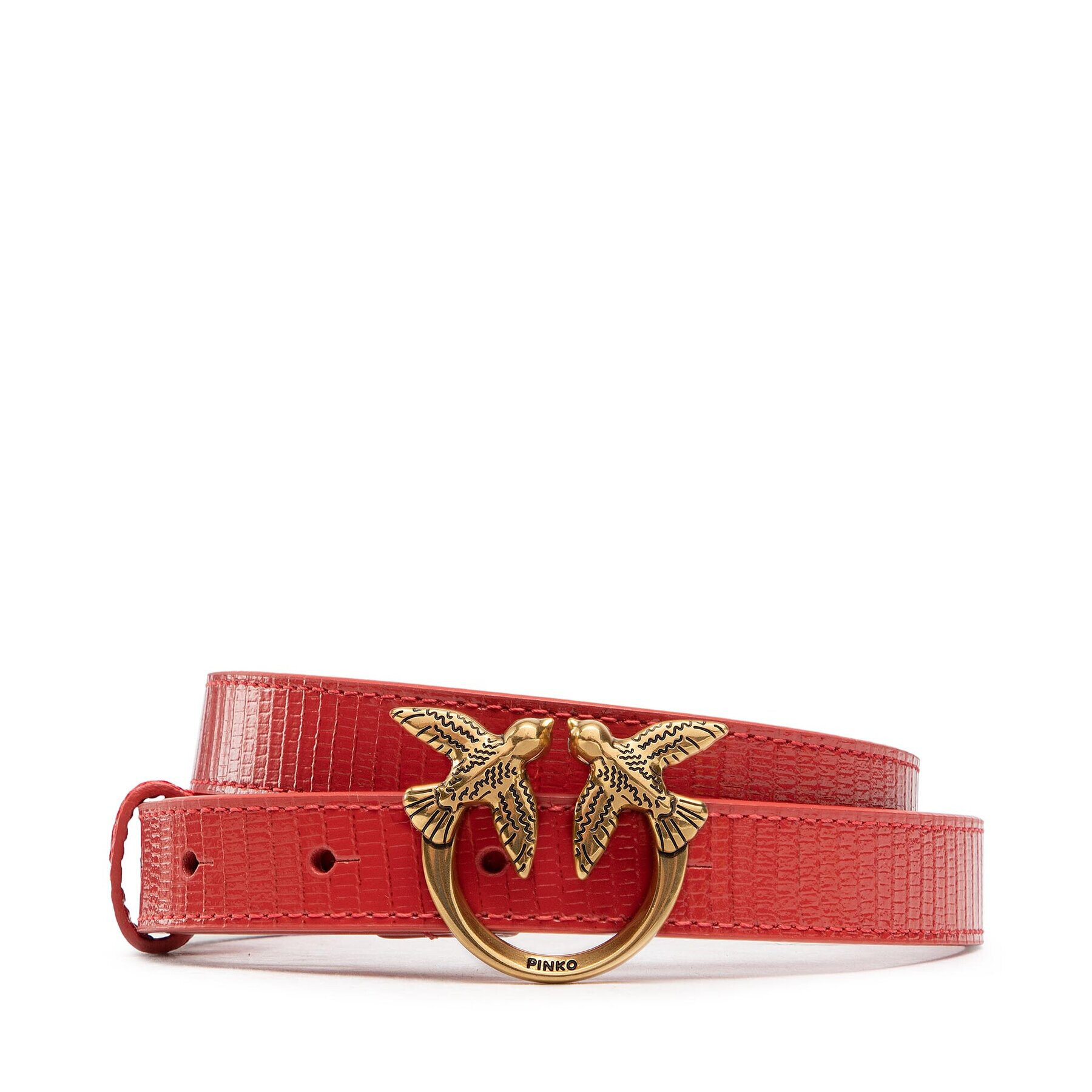 Pinko Dámský pásek Love Lizard H2 Belt AI 22-23 PLT01 1H213U A041 Červená - Pepit.cz