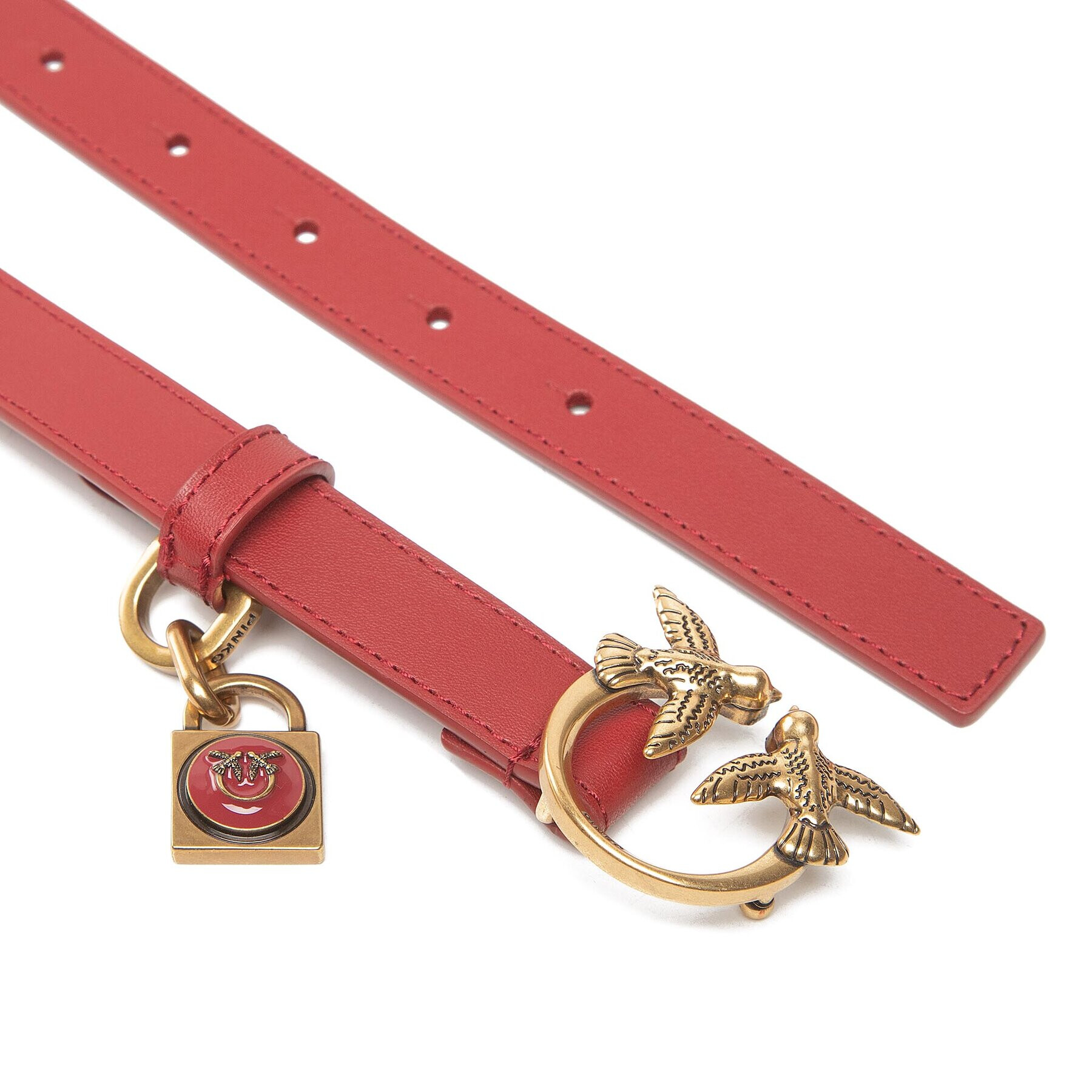 Pinko Dámský pásek Love Lock H2 Belt AI 22-23 PLT01 1H213G Y5H7 Červená - Pepit.cz