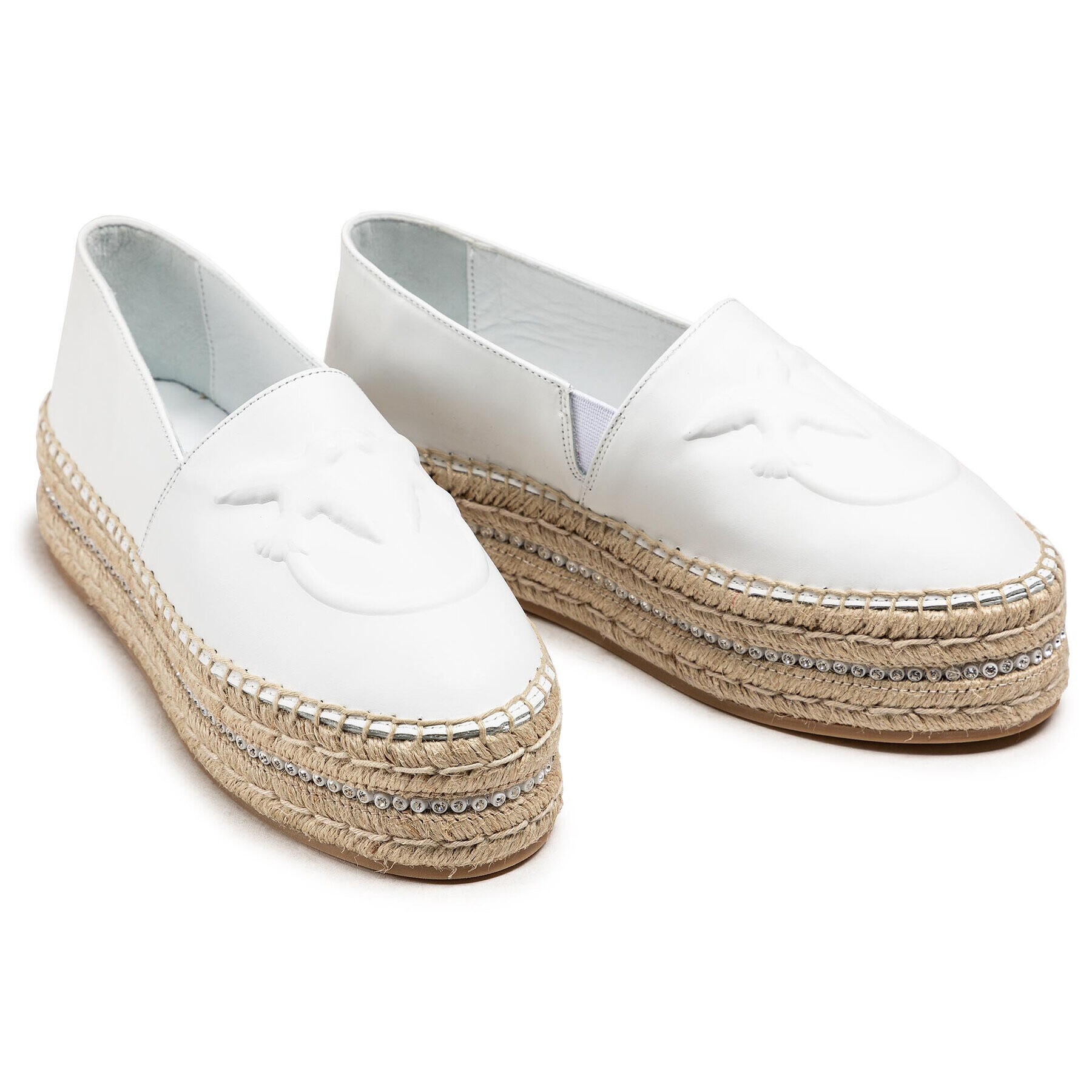 Pinko Espadrilky Julian 1 PE 21 BLKS1 1P229U Y69D Bílá - Pepit.cz