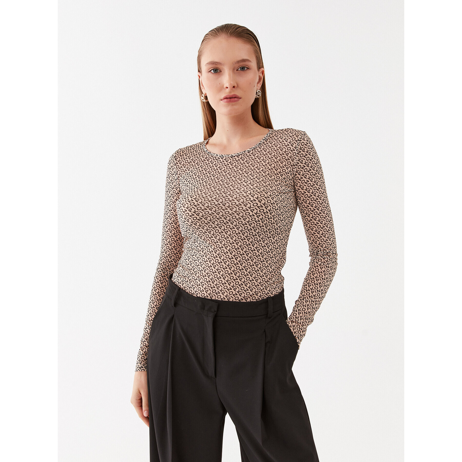 Pinko Halenka Berlino 100639 A13G Béžová Slim Fit - Pepit.cz