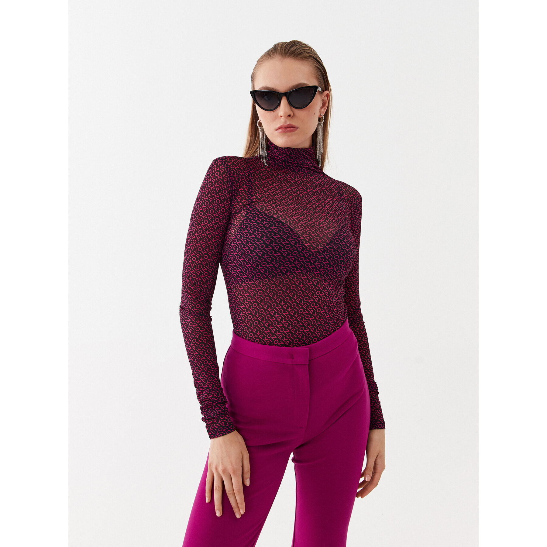 Pinko Halenka Lamu 101813 A13G Černá Slim Fit - Pepit.cz