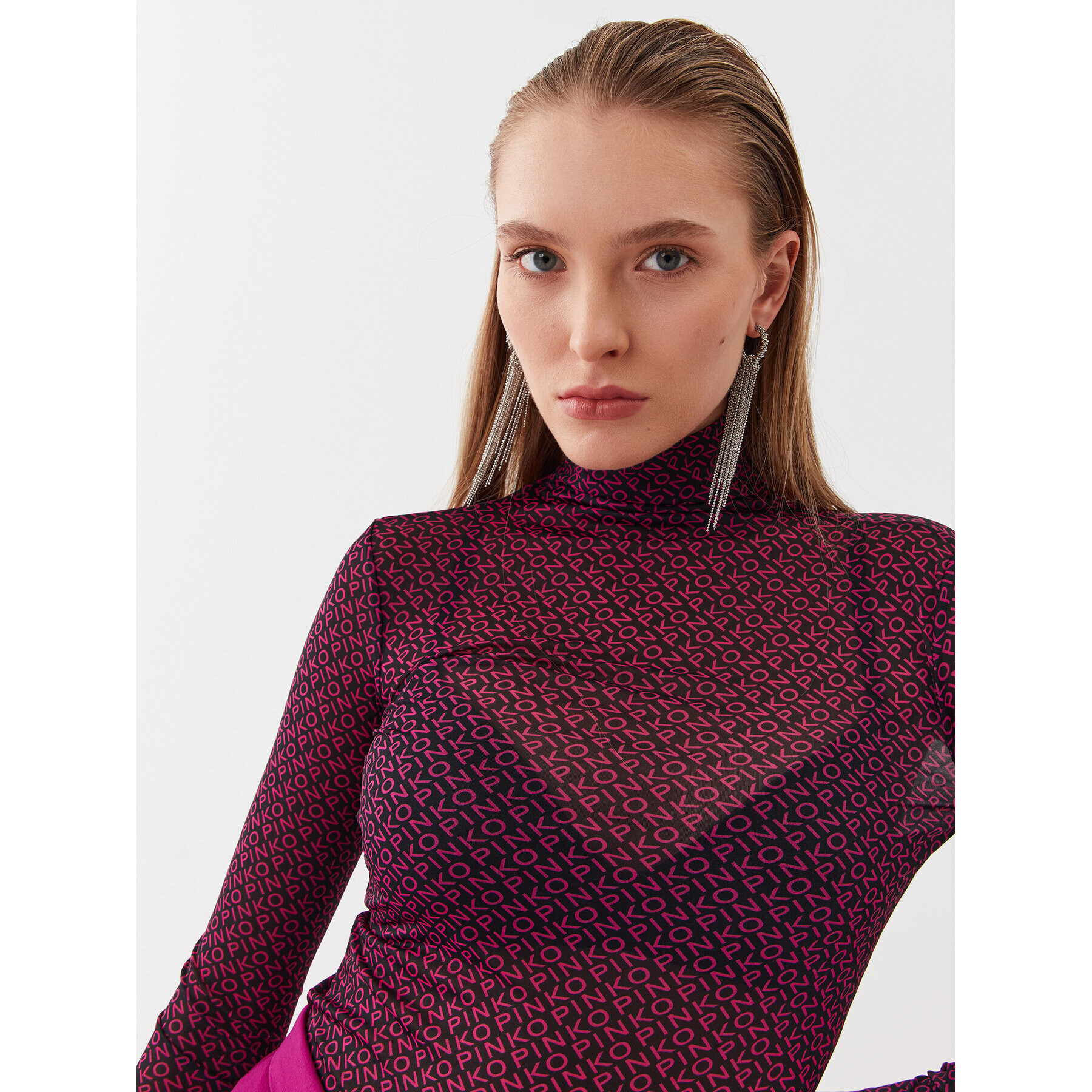 Pinko Halenka Lamu 101813 A13G Černá Slim Fit - Pepit.cz