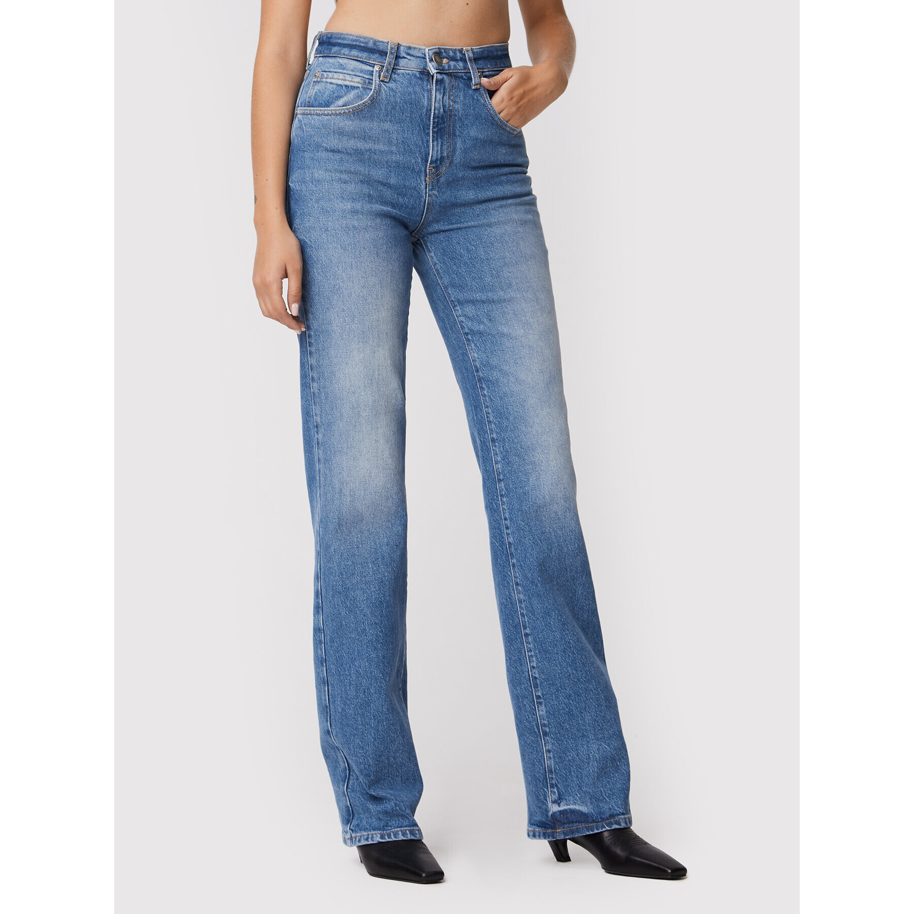 Pinko Jeansy Flavia 1J10ZR Y82N Modrá Regular Fit - Pepit.cz