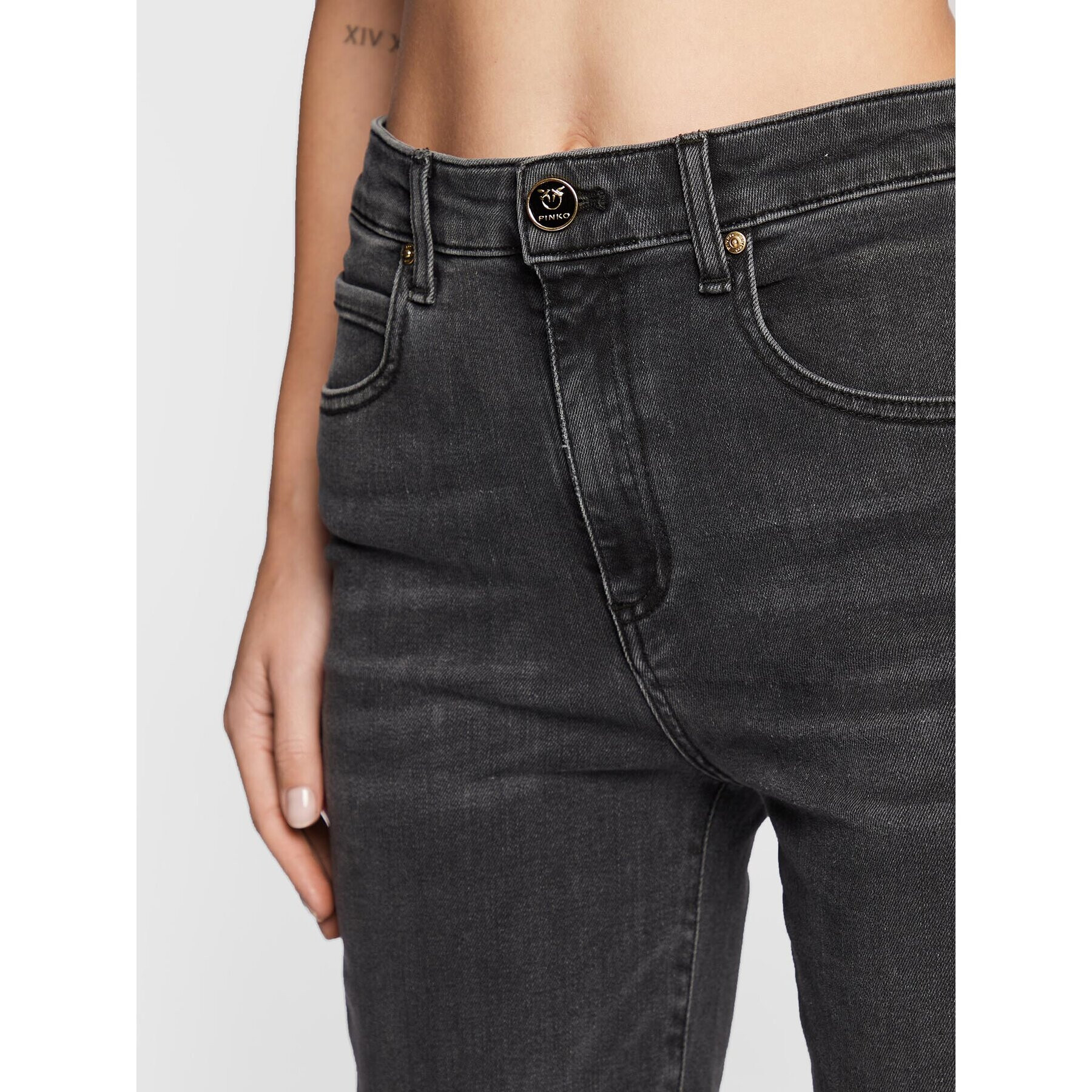 Pinko Jeansy Flavia 1J10ZY A04W Šedá Regular Fit - Pepit.cz