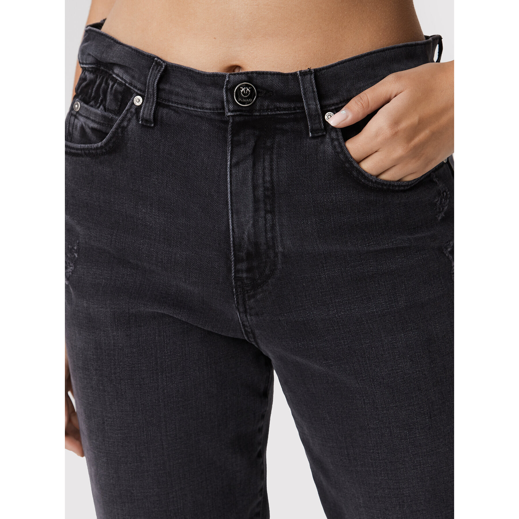 Pinko Jeansy Flexi Maddie 8 1J10Z7 A05W Černá Mom Fit - Pepit.cz