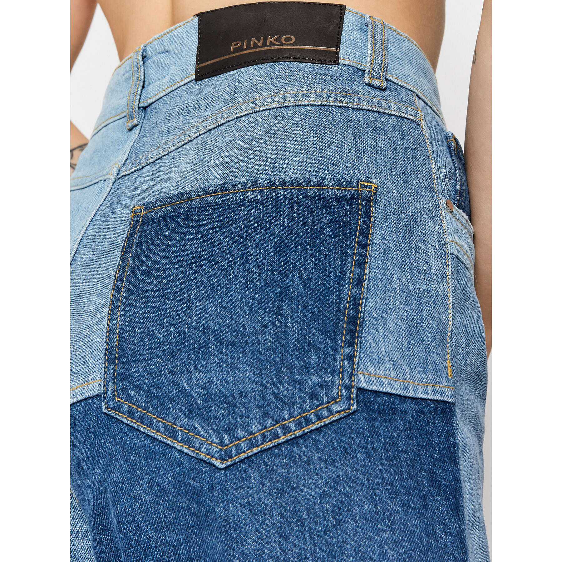 Pinko Jeansy Oxnard 1J10SC Y7JA Modrá Relaxed Fit - Pepit.cz