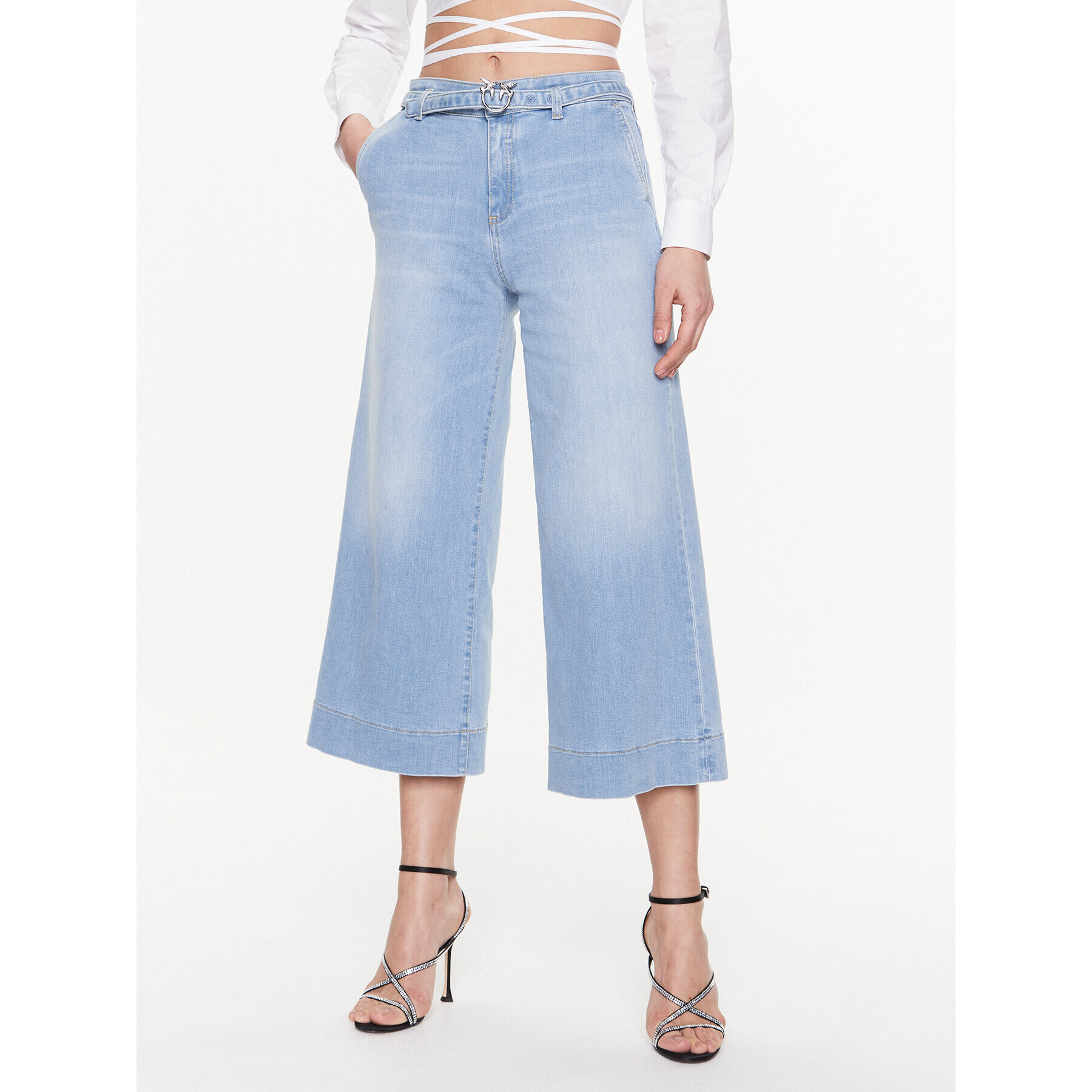 Pinko Jeansy Peggy 100168 A0FS Modrá Regular Fit - Pepit.cz