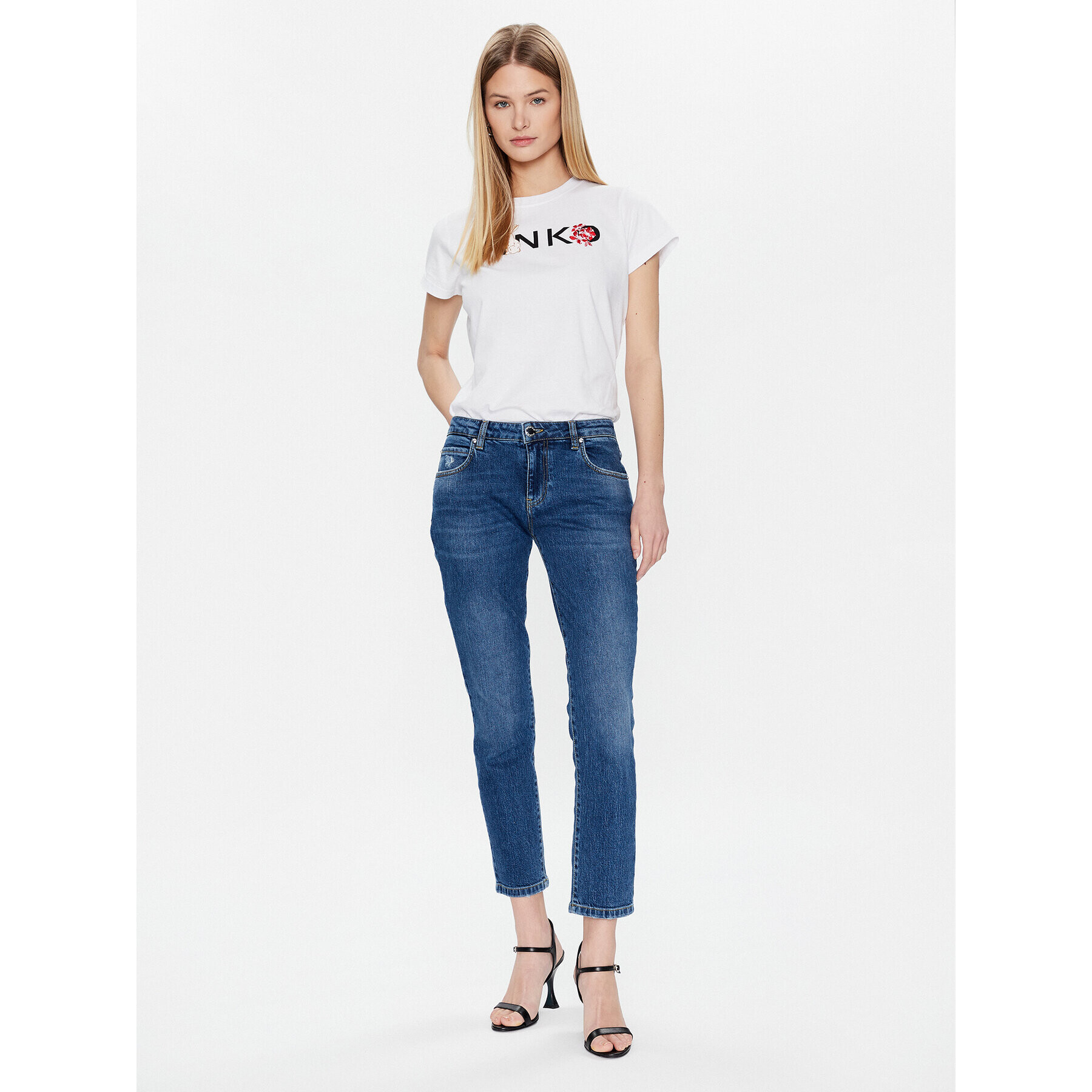 Pinko Jeansy Shakira 100322 A0G9 Modrá Slim Fit - Pepit.cz