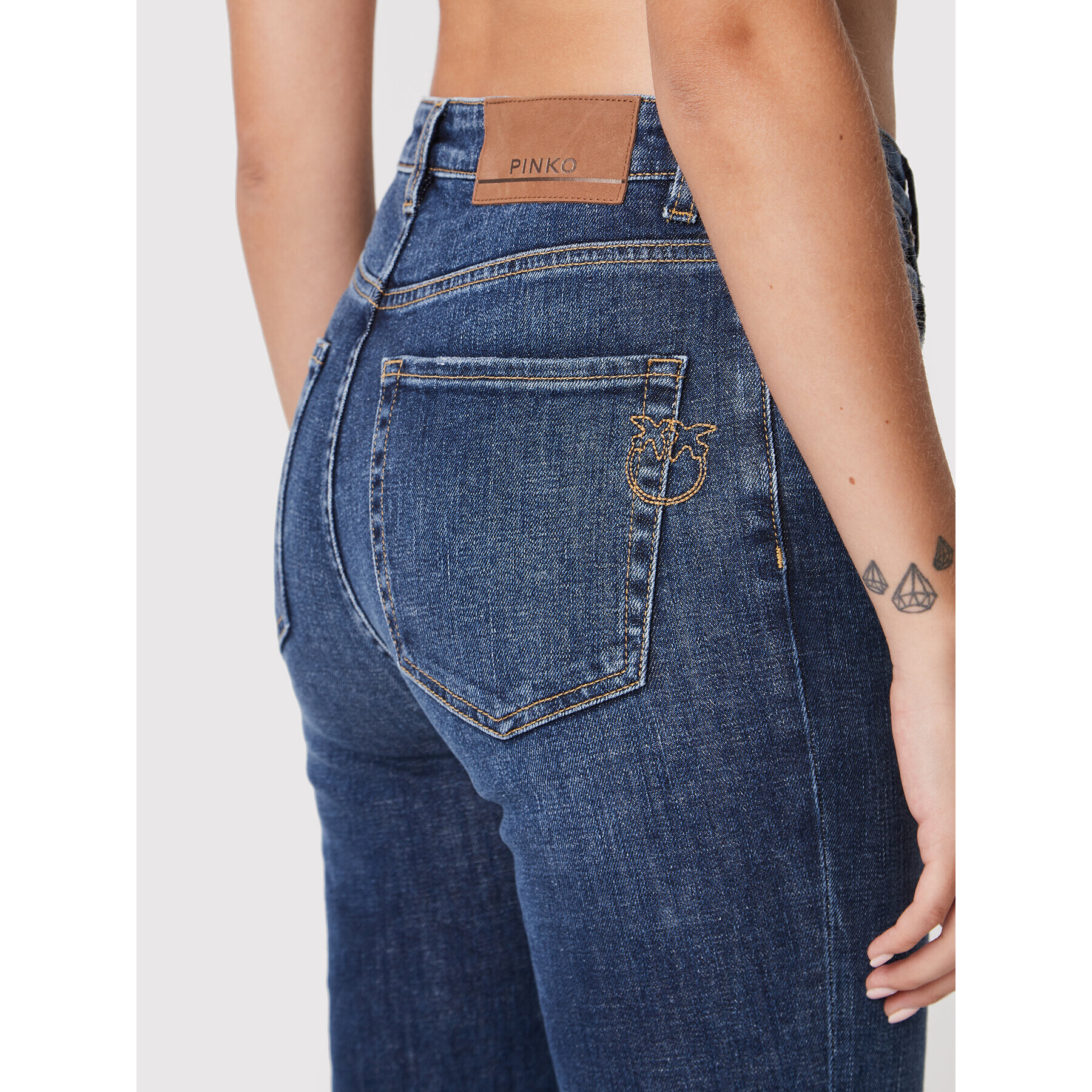 Pinko Jeansy Sissy 1J10ZE Y82N Modrá Slim Fit - Pepit.cz