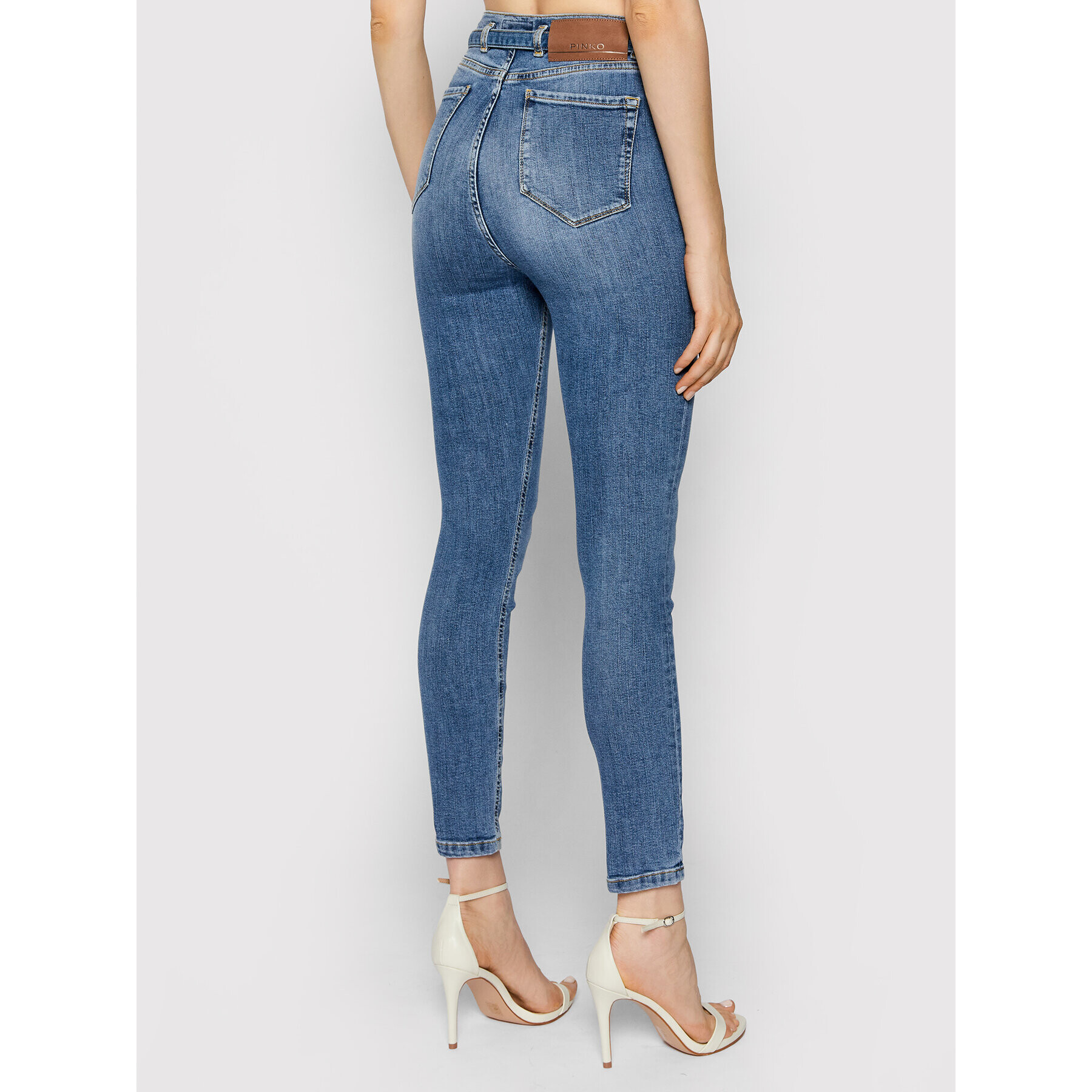 Pinko Jeansy Susan 1J10P4 Y78M Modrá Slim Fit - Pepit.cz