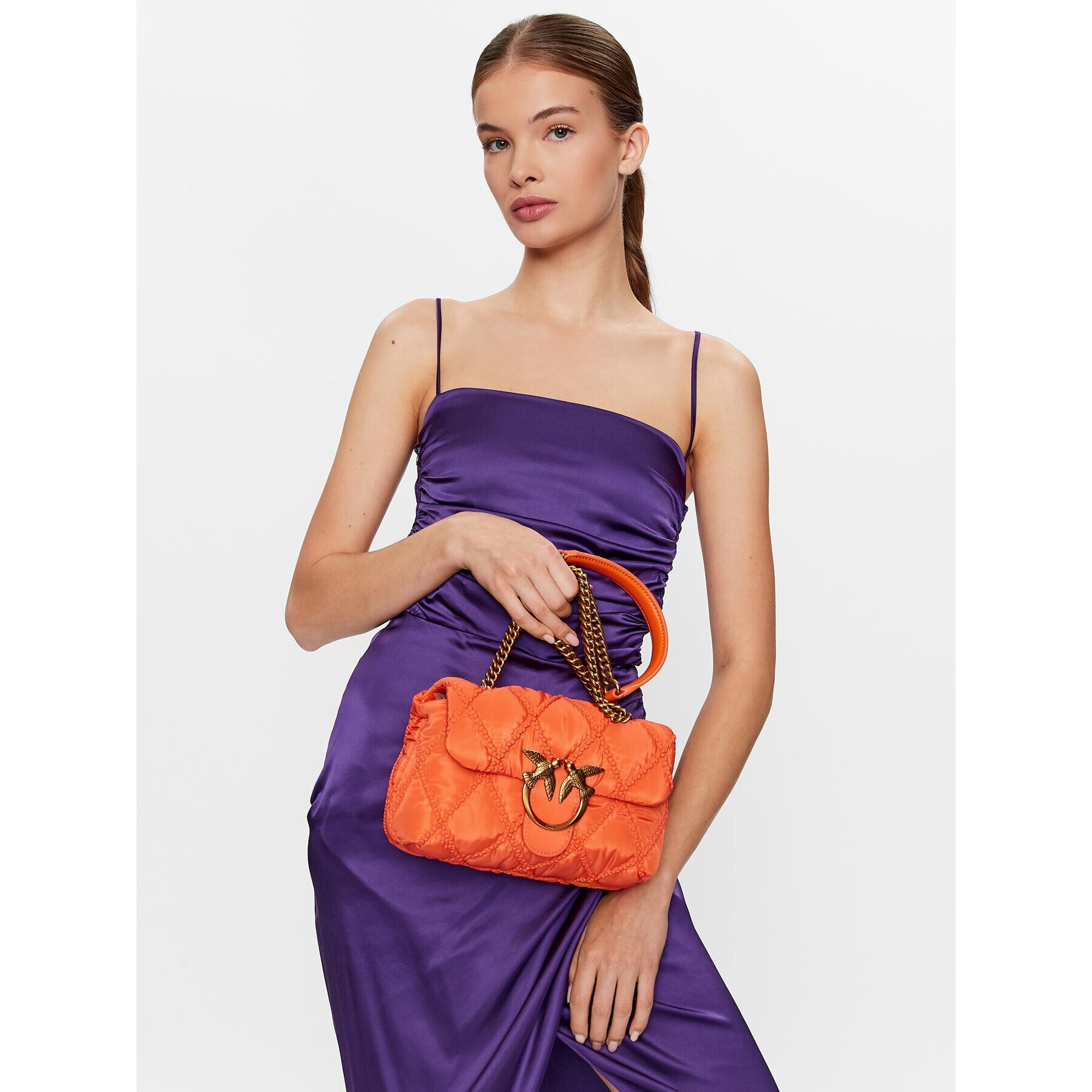 Pinko Kabelka Love Mini Puff Cl PE 23 PLTT 100039 A0UL Oranžová - Pepit.cz