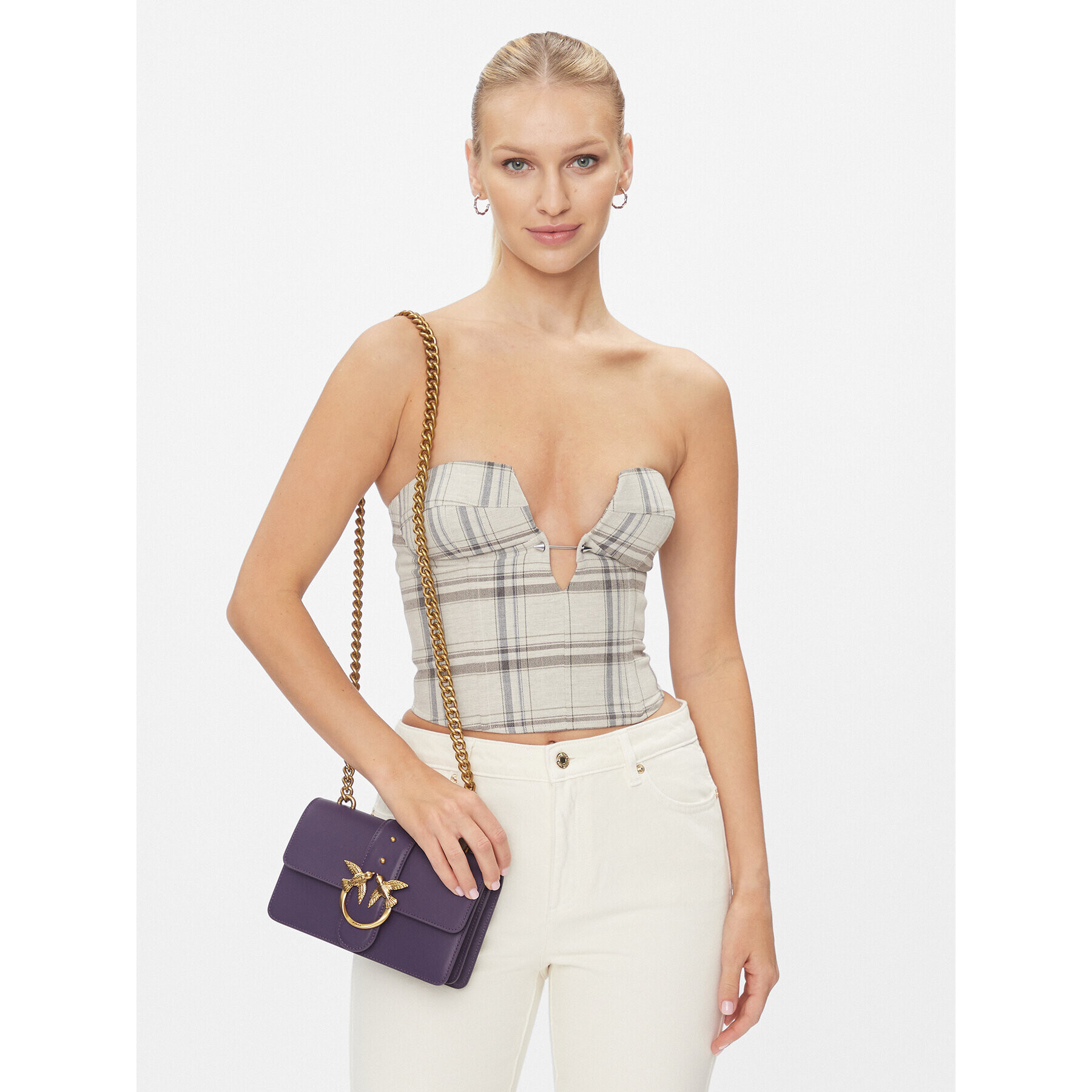 Pinko Kabelka Love One Mini C AI 23-24 PLTT 100058 A0F1 Fialová - Pepit.cz