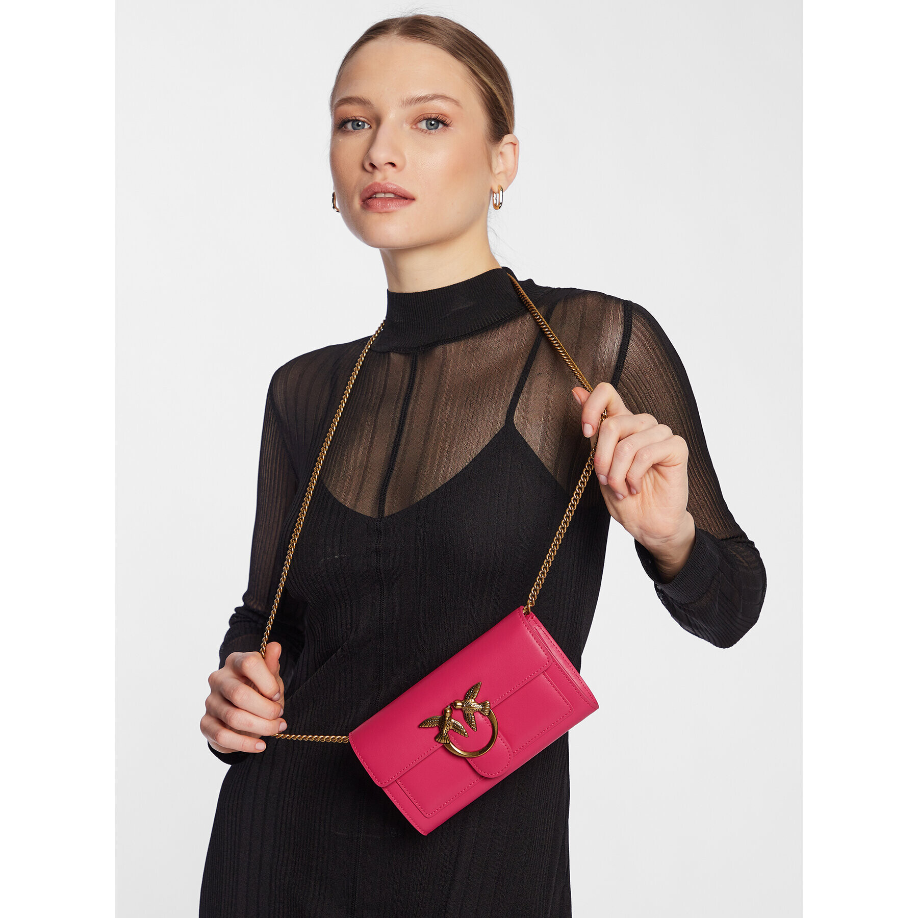 Pinko Kabelka Love One Wallet C PE 23 PLTT 100062 A0F1 Růžová - Pepit.cz