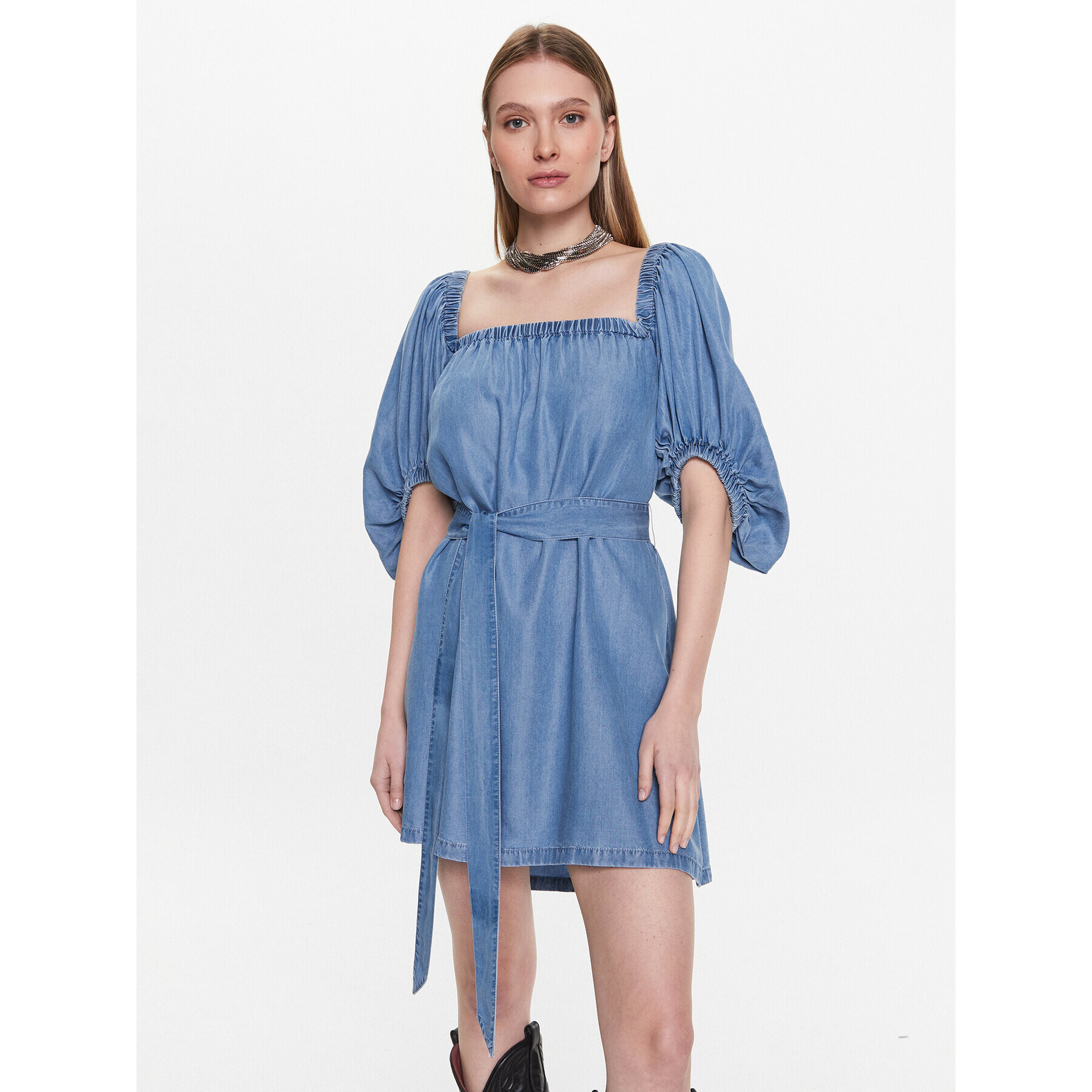 Pinko Každodenní šaty 100808 A0G5 Modrá Regular Fit - Pepit.cz