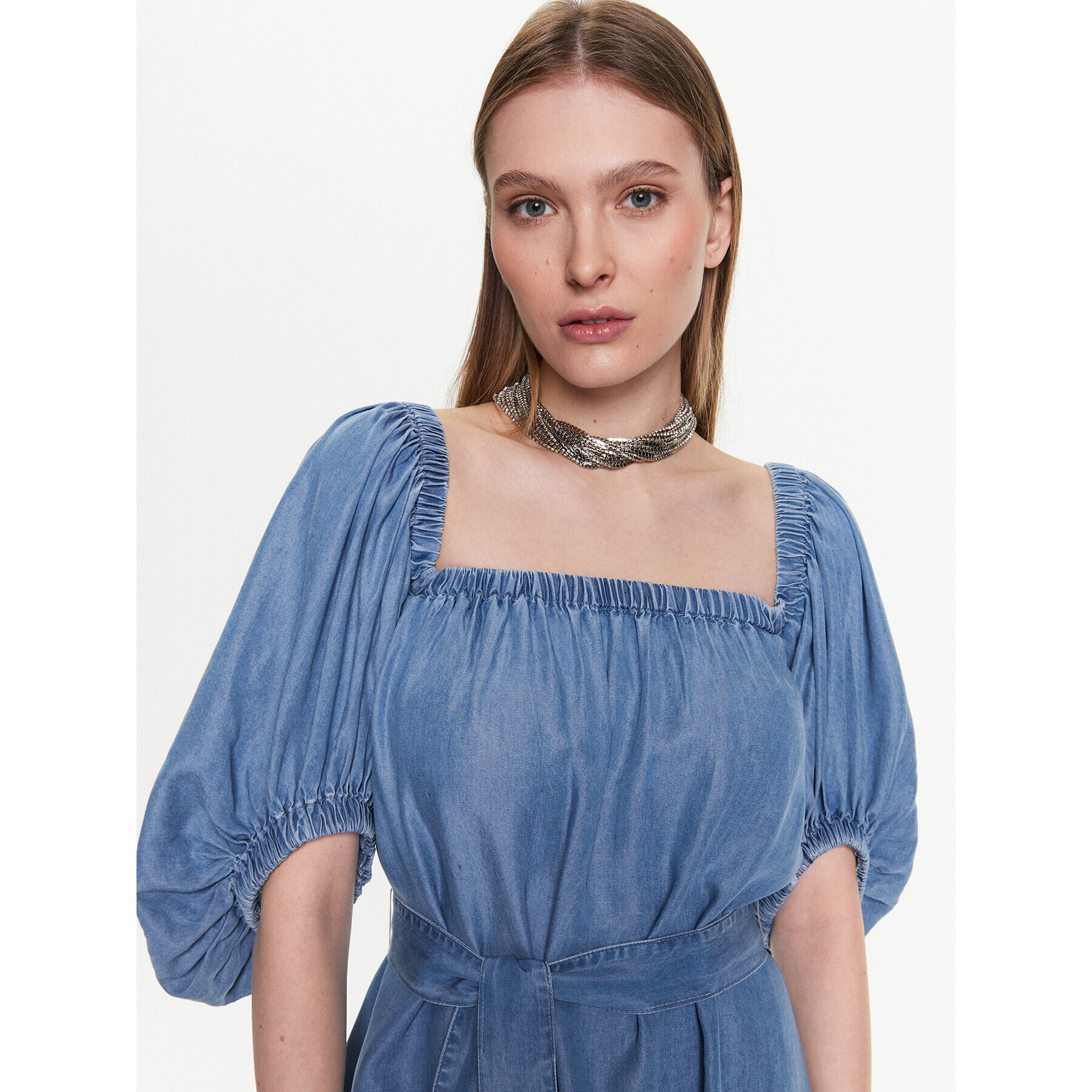 Pinko Každodenní šaty 100808 A0G5 Modrá Regular Fit - Pepit.cz