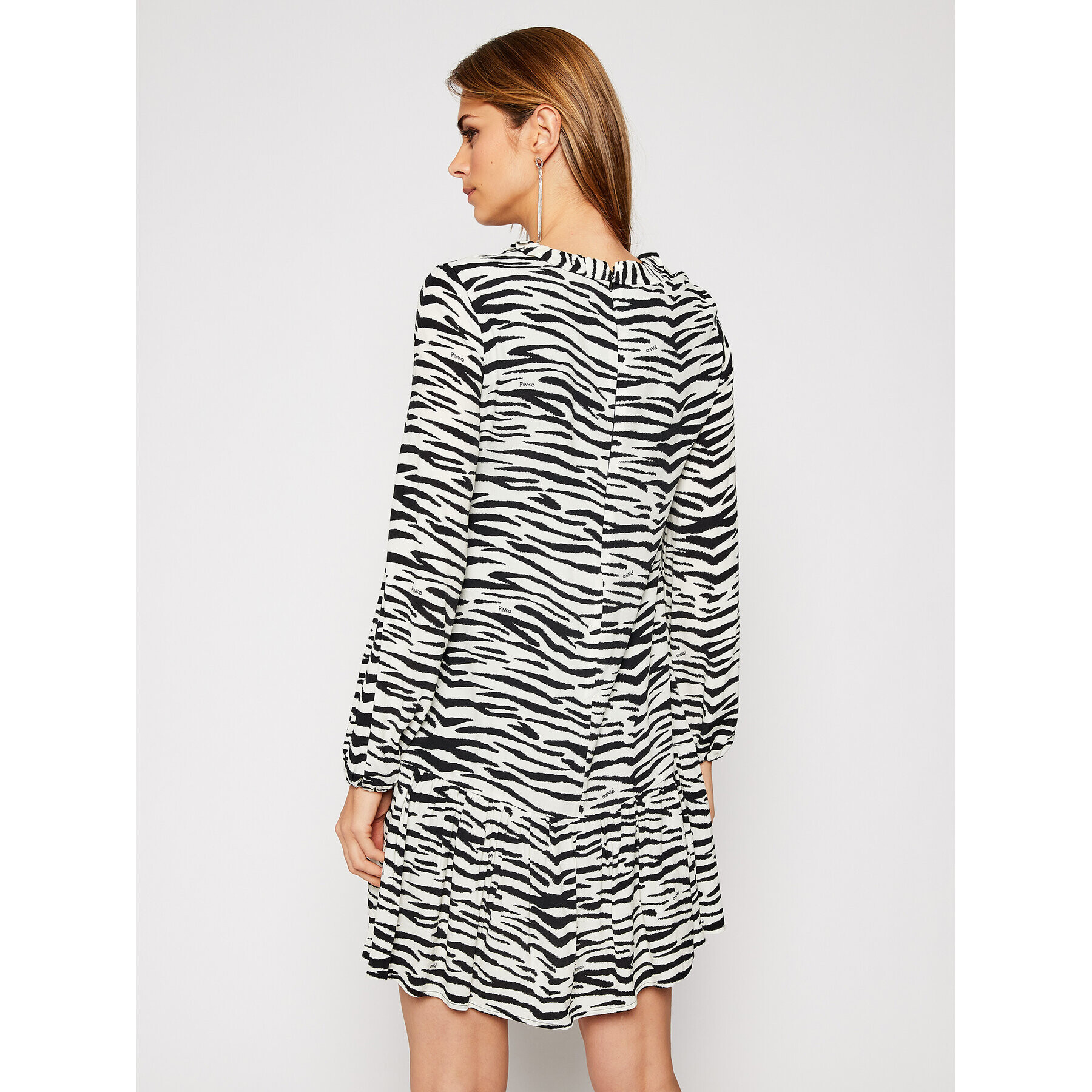 Pinko Každodenní šaty Zebra 20202 PRR 1N133V 8495 Bílá Regular Fit - Pepit.cz