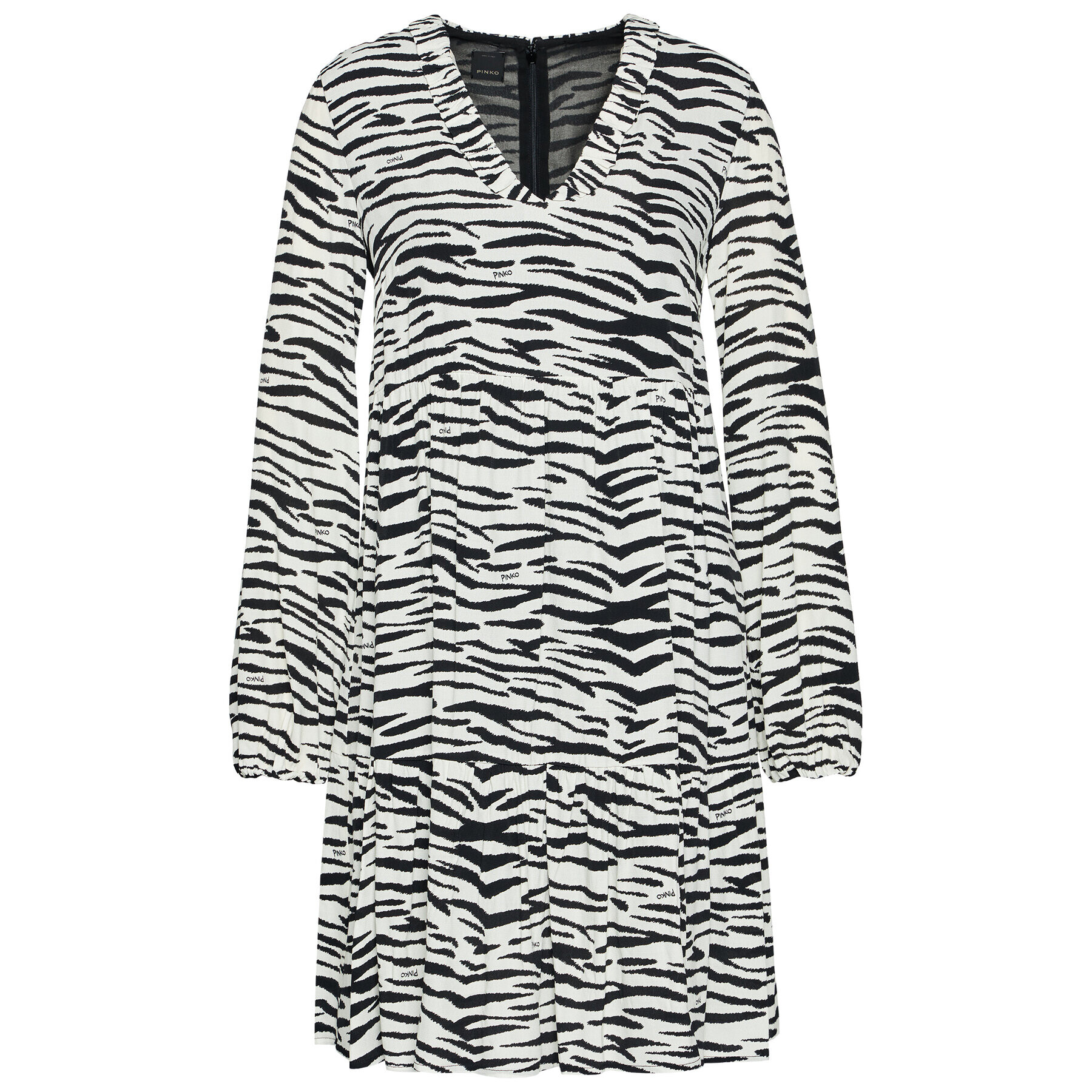 Pinko Každodenní šaty Zebra 20202 PRR 1N133V 8495 Bílá Regular Fit - Pepit.cz