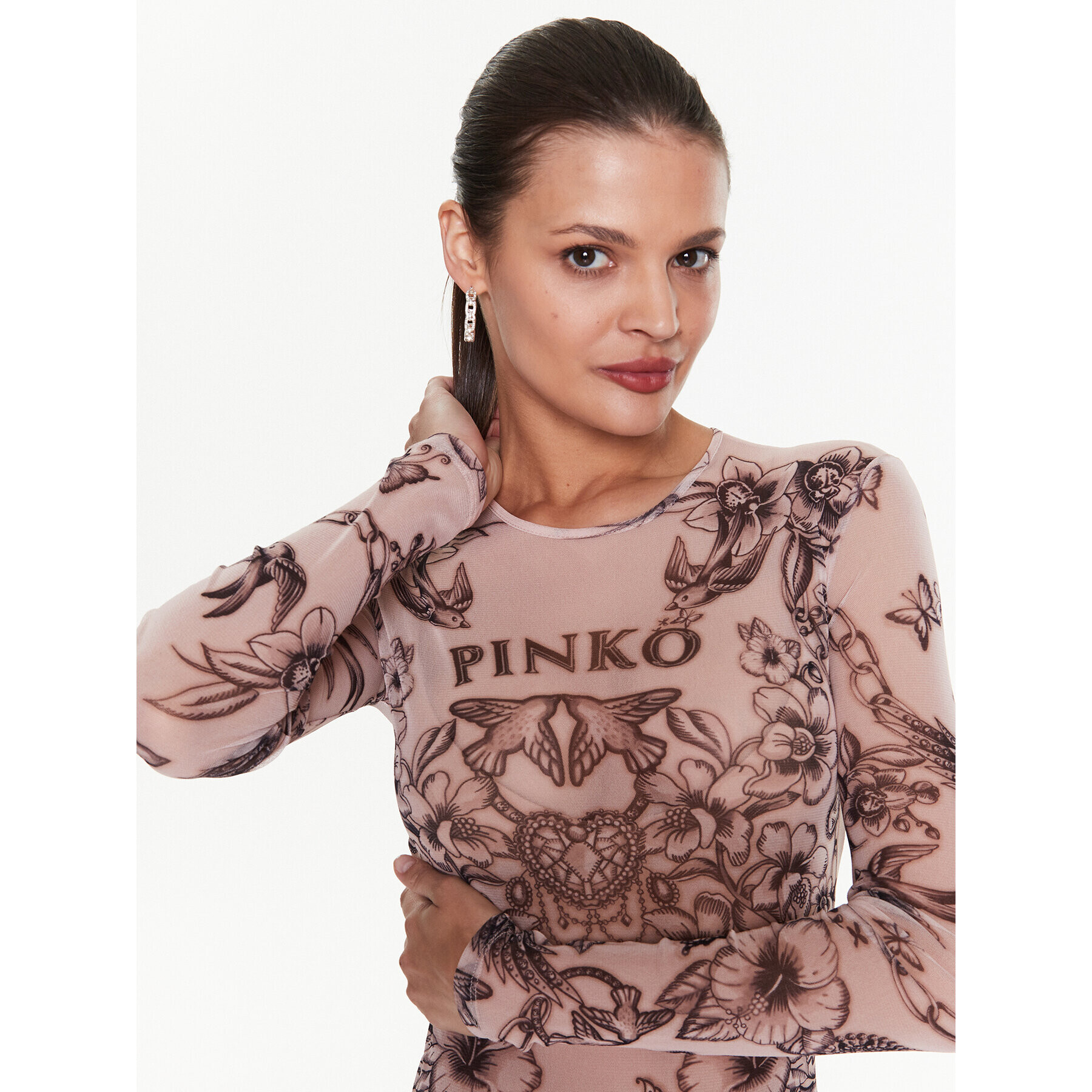 Pinko Overal Tatuato 101010 A0NW Béžová Slim Fit - Pepit.cz