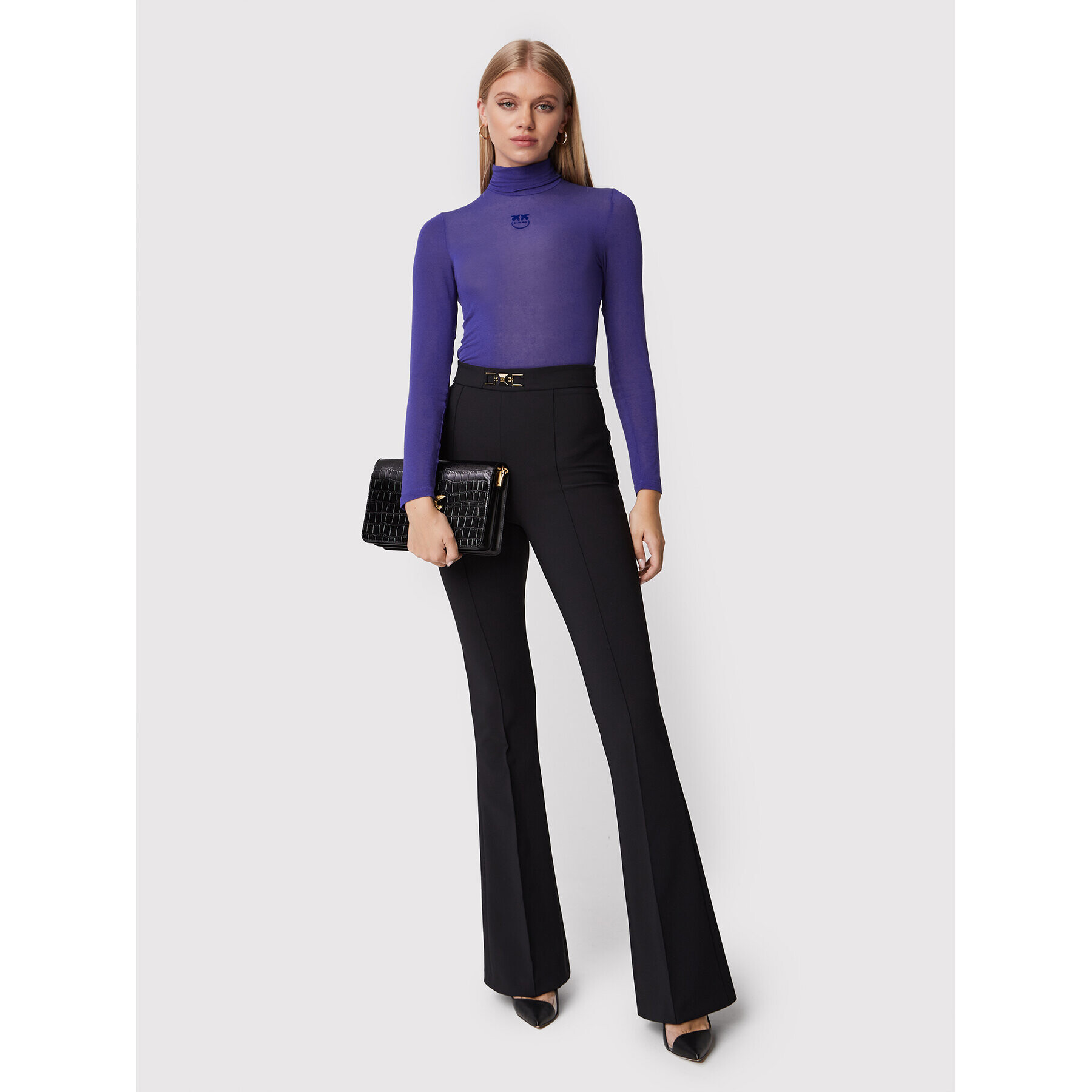 Pinko Rolák Abdaly 2 1G17WA Y7D2 Fialová Slim Fit - Pepit.cz