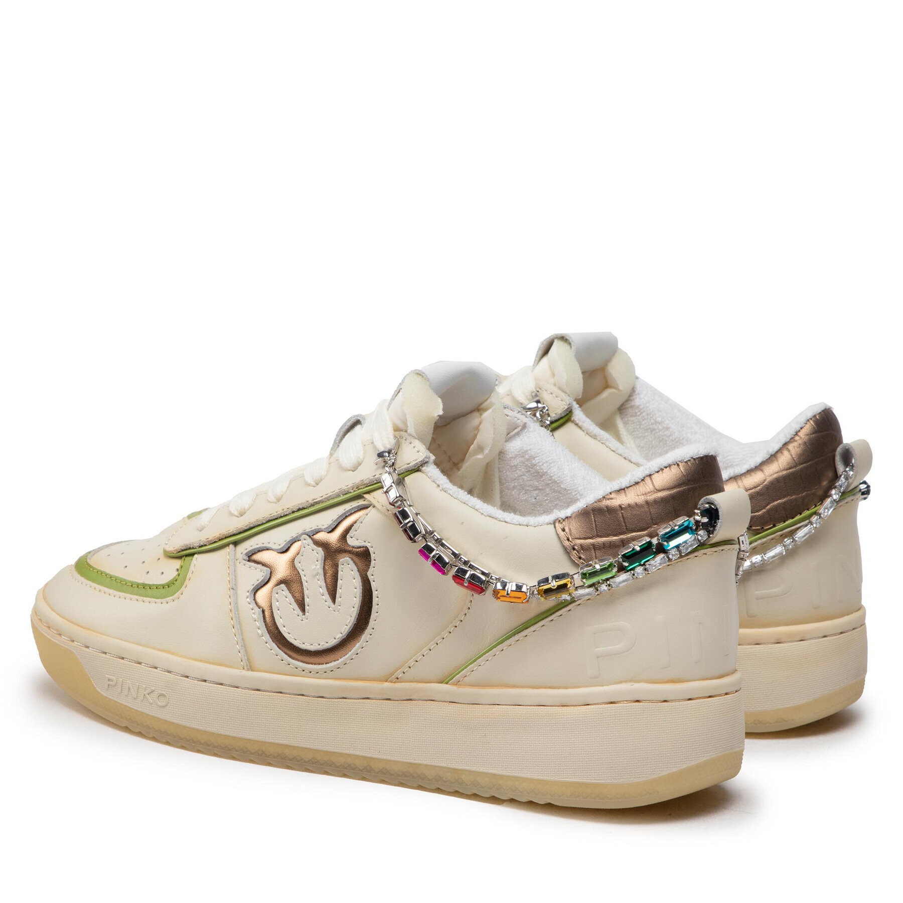 Pinko Sneakersy Corsica Basket Sneaker AI 22-23 BLKS1 1H214P A08R Bílá - Pepit.cz