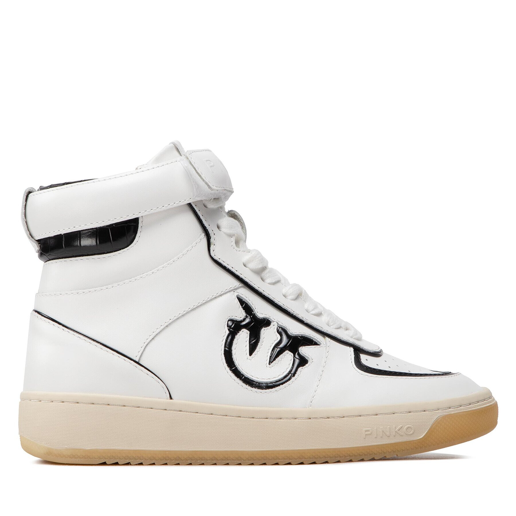 Pinko Sneakersy Lorena Basket Hi Sneaker AI 22-23 BLKS1 1H214S A08S Bílá - Pepit.cz