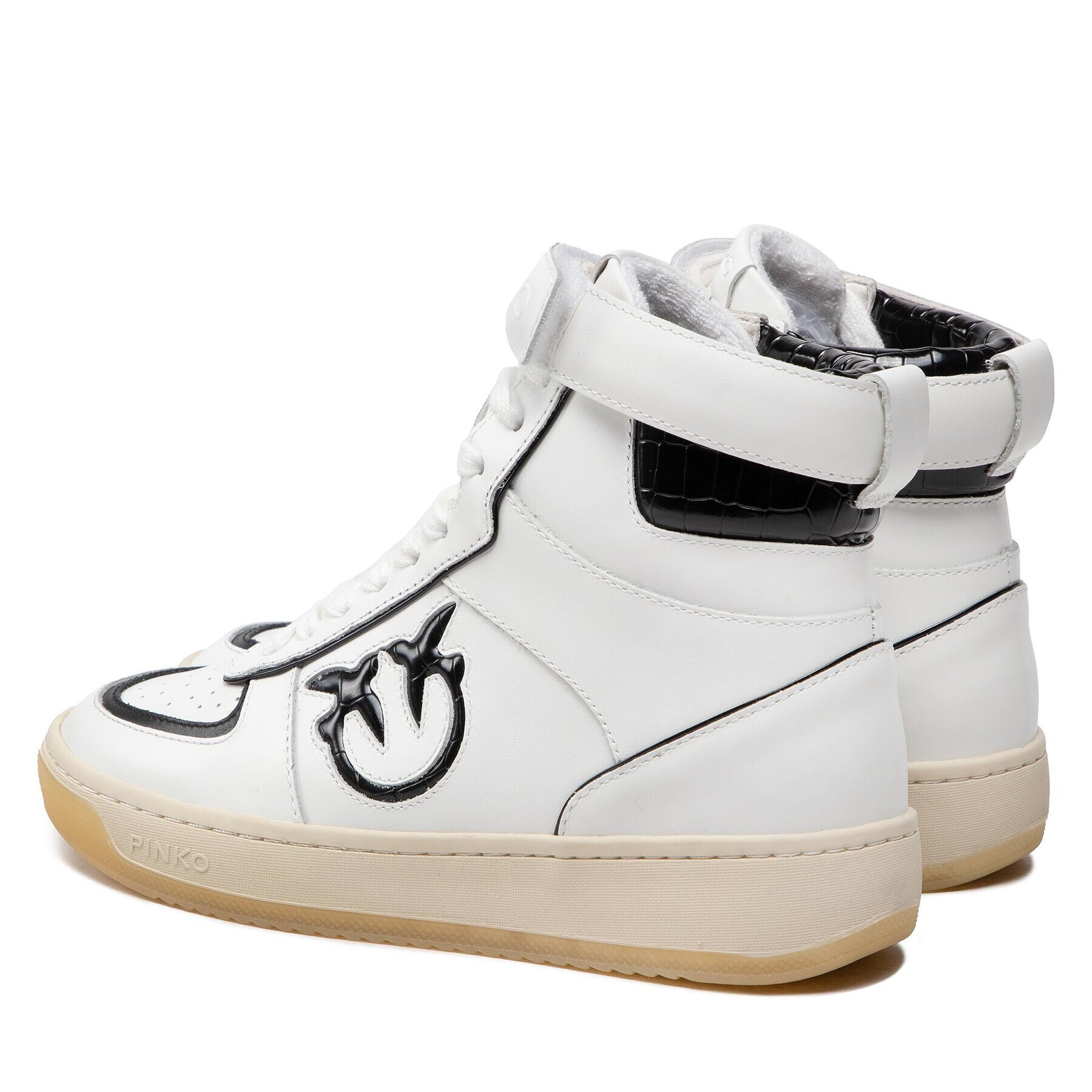 Pinko Sneakersy Lorena Basket Hi Sneaker AI 22-23 BLKS1 1H214S A08S Bílá - Pepit.cz