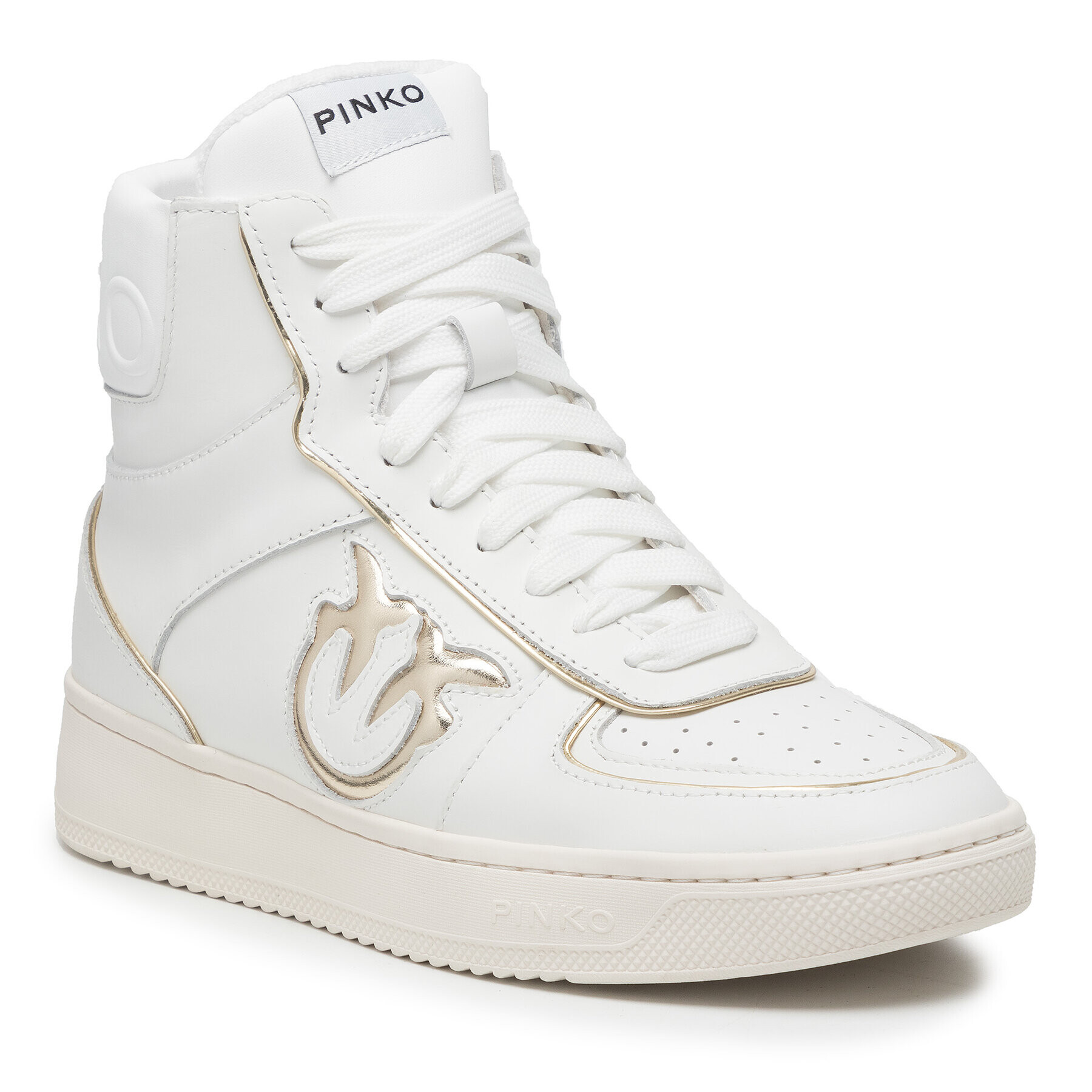 Pinko Sneakersy Nancy Basket Hi Sneaker PE 22 BLKS1 1H210R Y84V Bílá - Pepit.cz