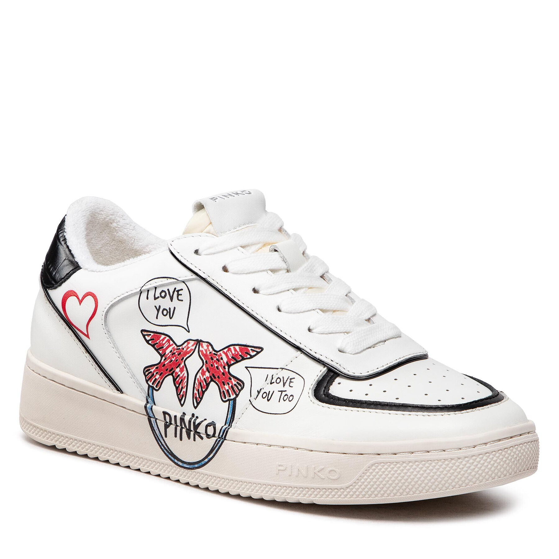 Pinko Sneakersy Rodano Basket Sneaker AI 22-23 BLKS1 1H2151 A091 Bílá - Pepit.cz