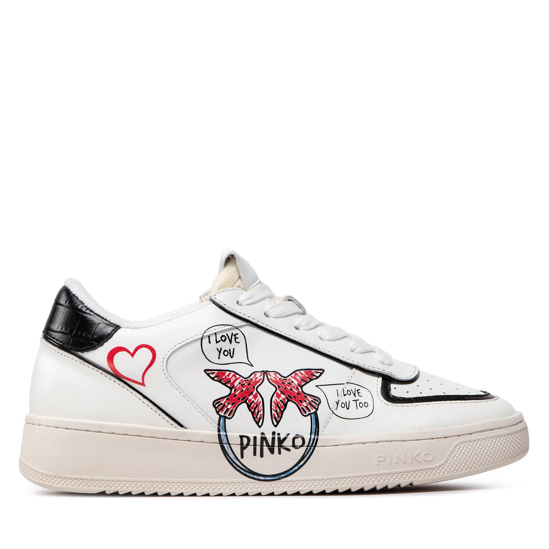 Pinko Sneakersy Rodano Basket Sneaker AI 22-23 BLKS1 1H2151 A091 Bílá - Pepit.cz