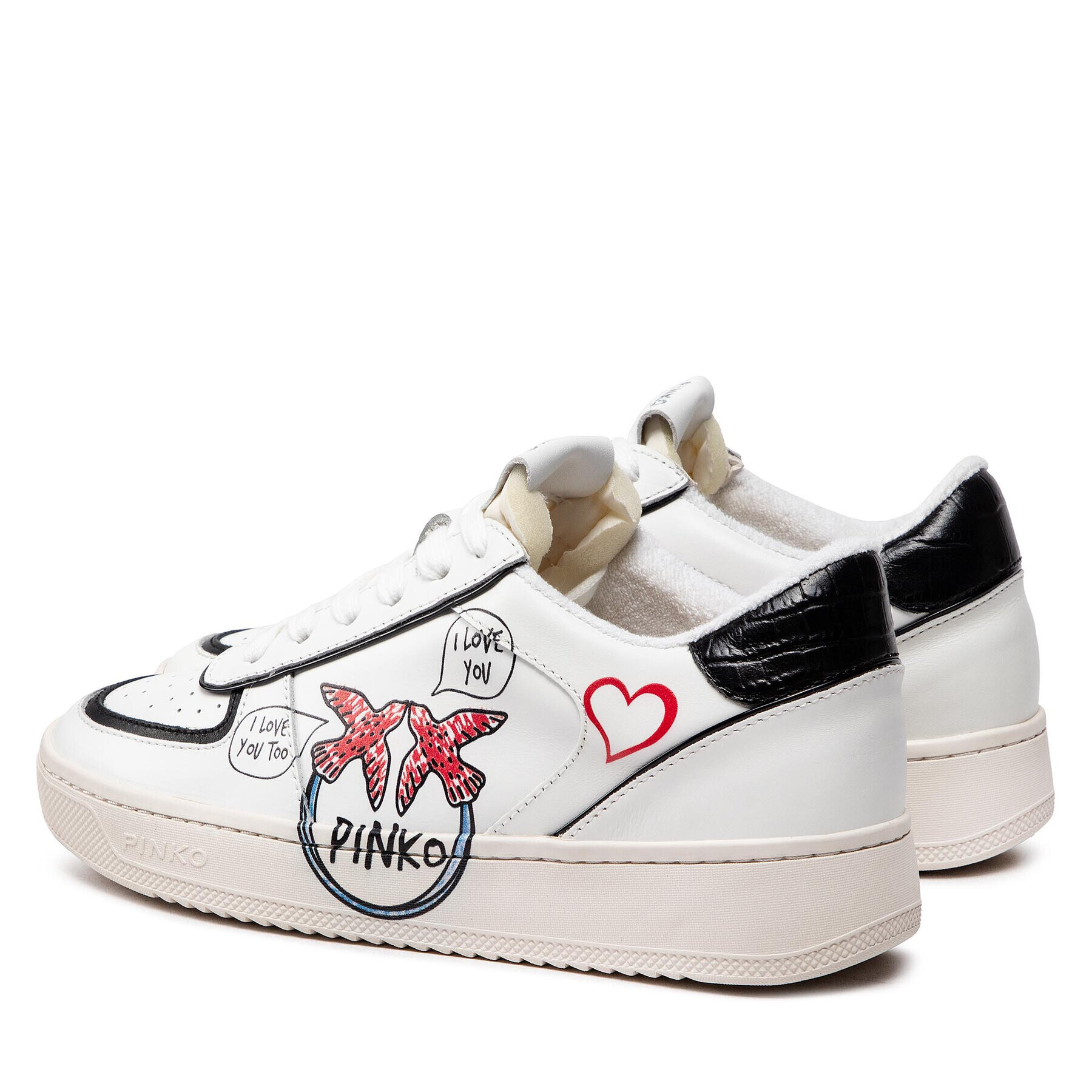 Pinko Sneakersy Rodano Basket Sneaker AI 22-23 BLKS1 1H2151 A091 Bílá - Pepit.cz