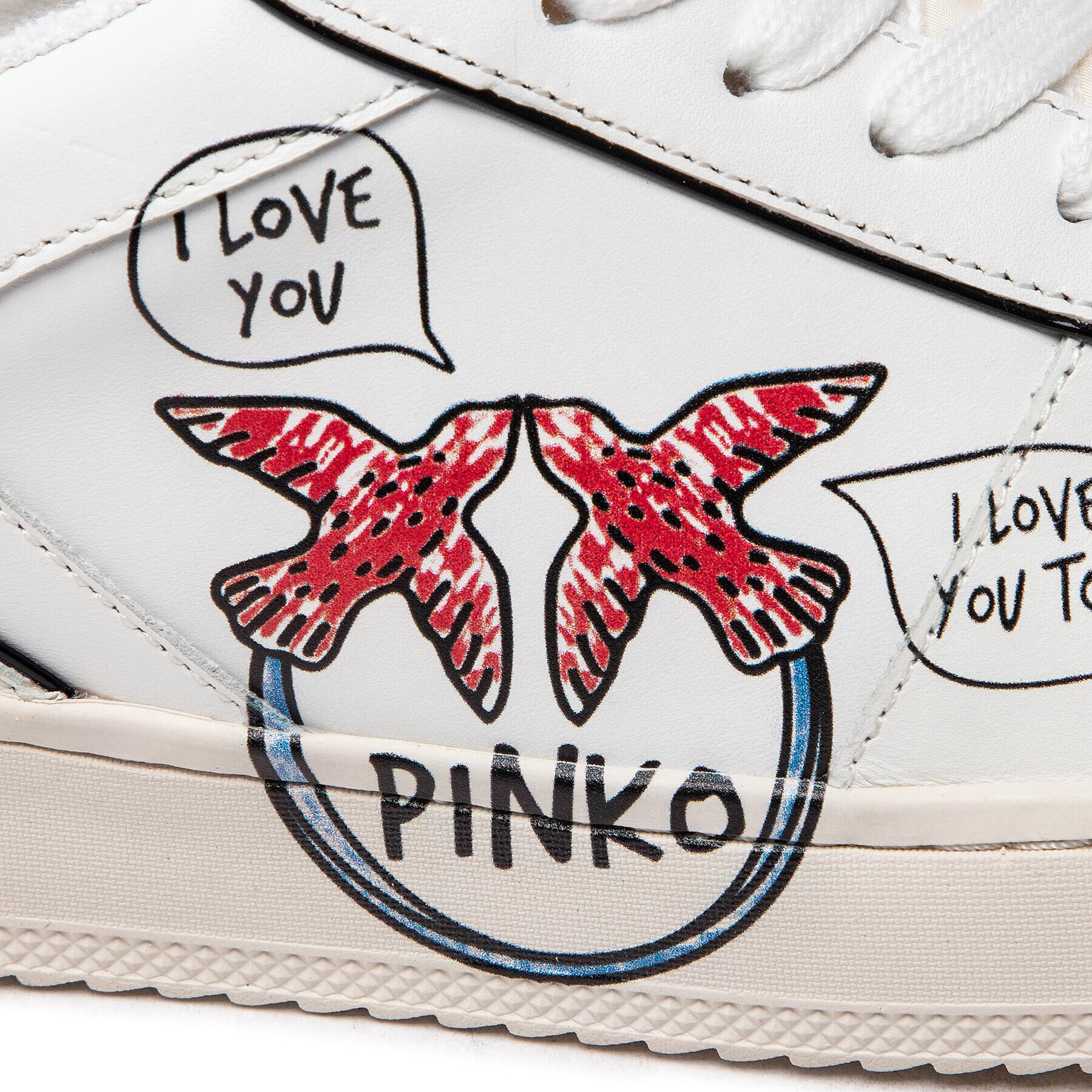 Pinko Sneakersy Rodano Basket Sneaker AI 22-23 BLKS1 1H2151 A091 Bílá - Pepit.cz