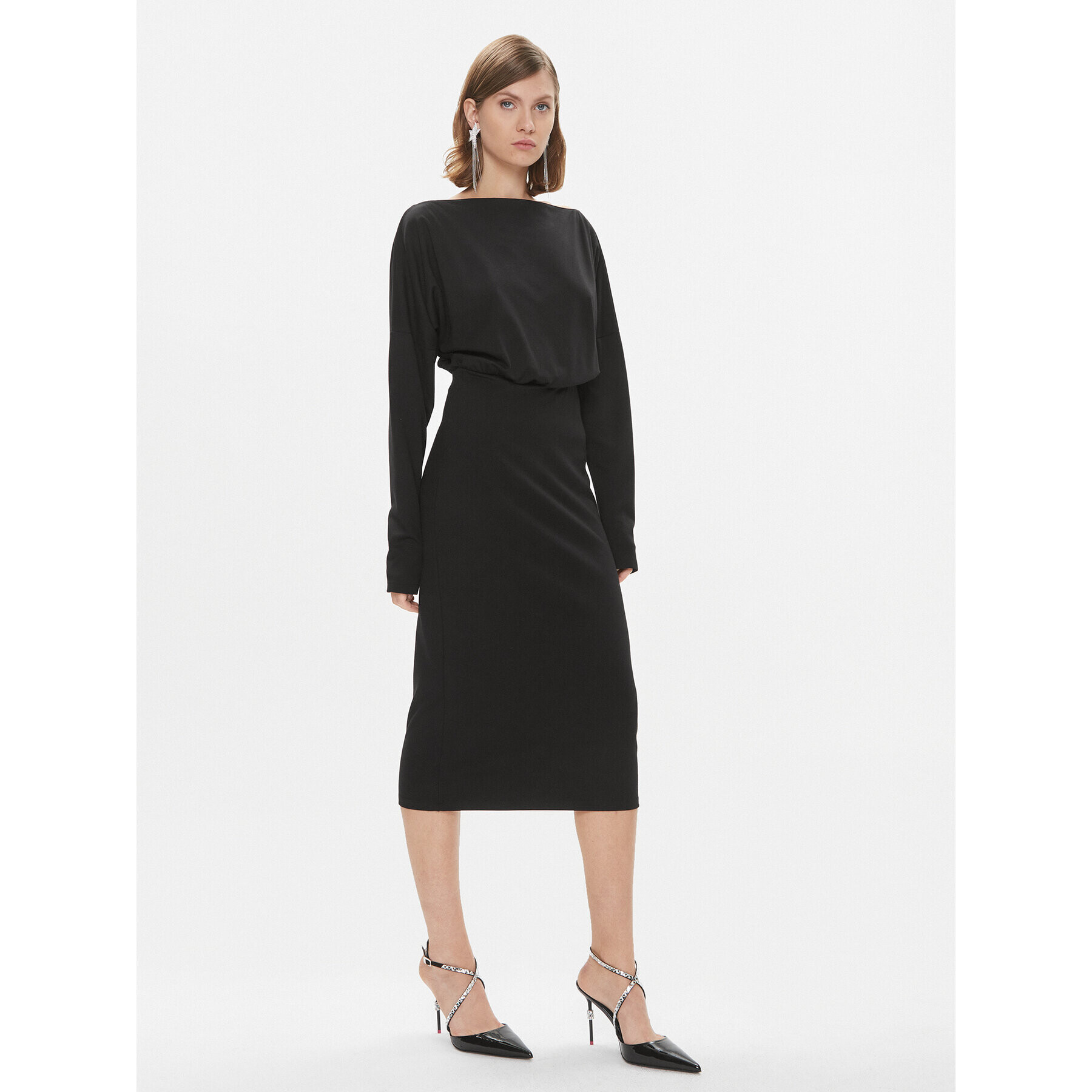 Pinko Úpletové šaty Bolt 102291 A1CT Černá Regular Fit - Pepit.cz