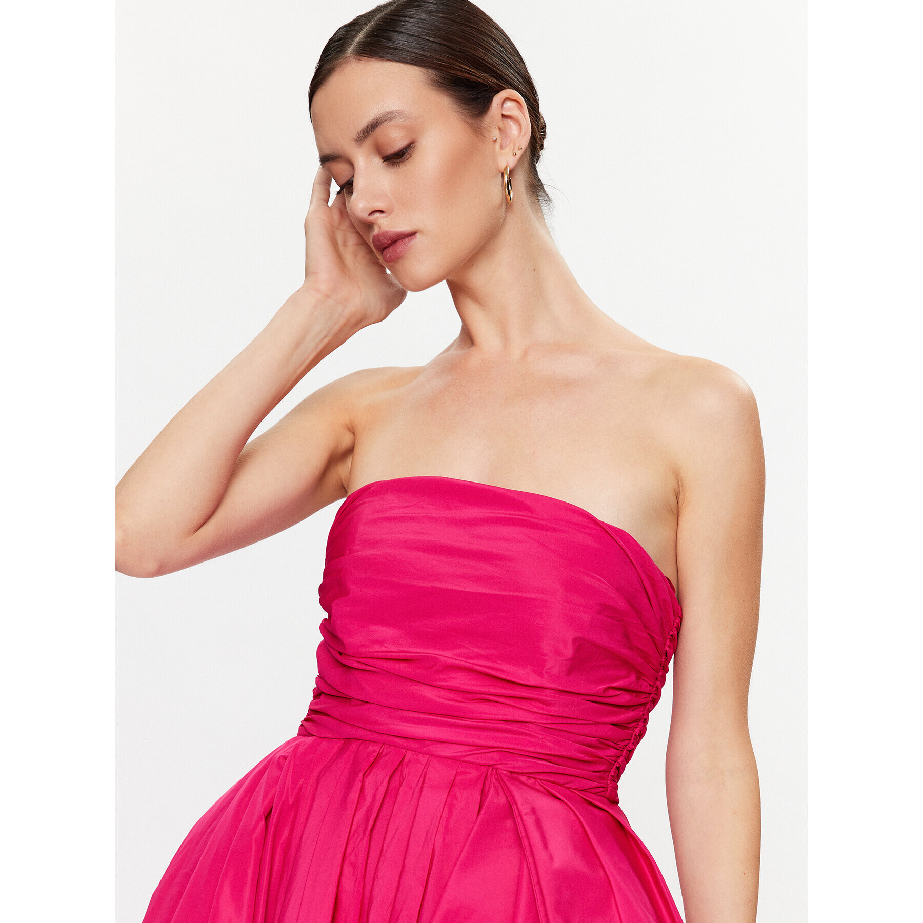 Pinko Večerní šaty Fotone Abito 101590 Y3LE TAFFETA Růžová Regular Fit - Pepit.cz