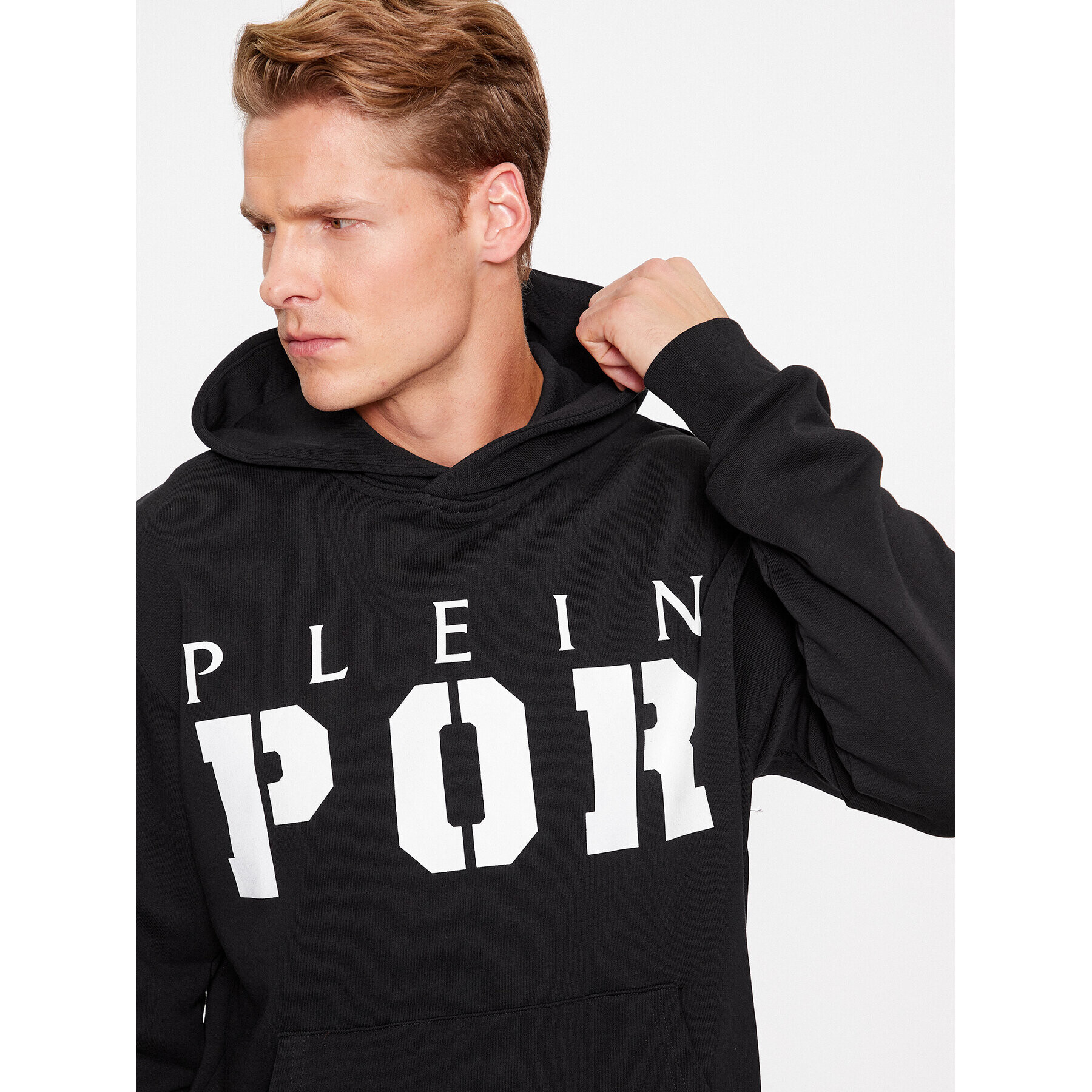 Plein Sport Mikina Hoodie Sweatshirt AACC MJB3102 SJO001N Černá Regular Fit - Pepit.cz