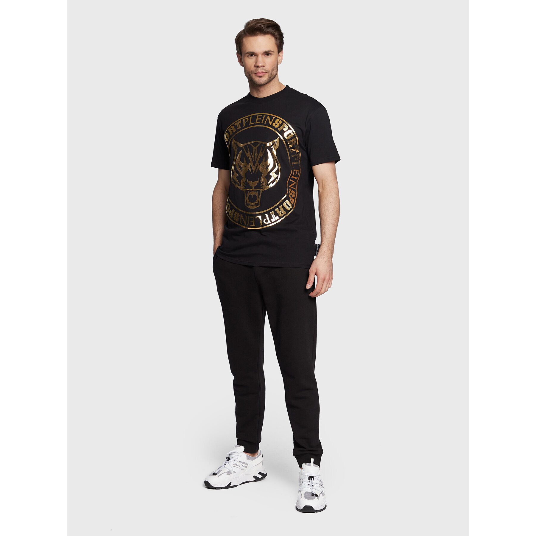 Plein Sport T-Shirt Tiger FABC MTK5733 PJY002N Černá Regular Fit - Pepit.cz