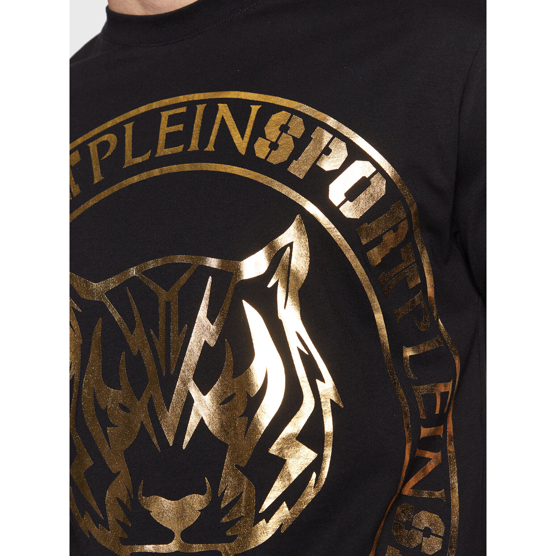 Plein Sport T-Shirt Tiger FABC MTK5733 PJY002N Černá Regular Fit - Pepit.cz