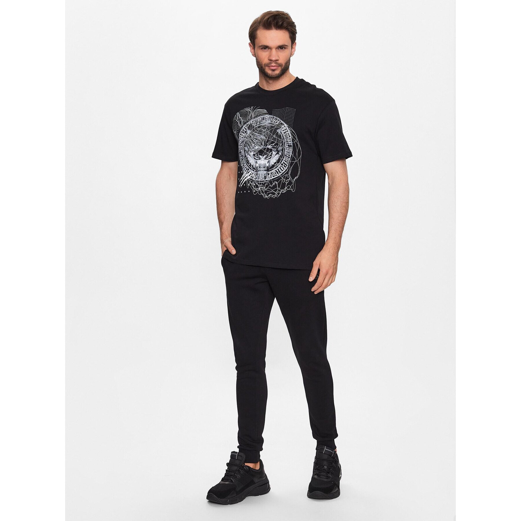 Plein Sport T-Shirt Tiger PACC MTK6322 SJY001N Černá Regular Fit - Pepit.cz