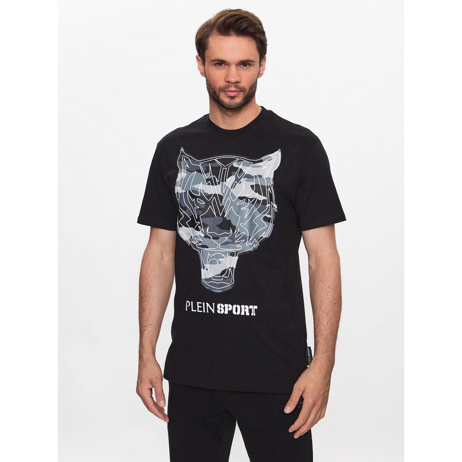 Plein Sport T-Shirt Tiger PACC MTK6328 SJY001N Černá Regular Fit - Pepit.cz