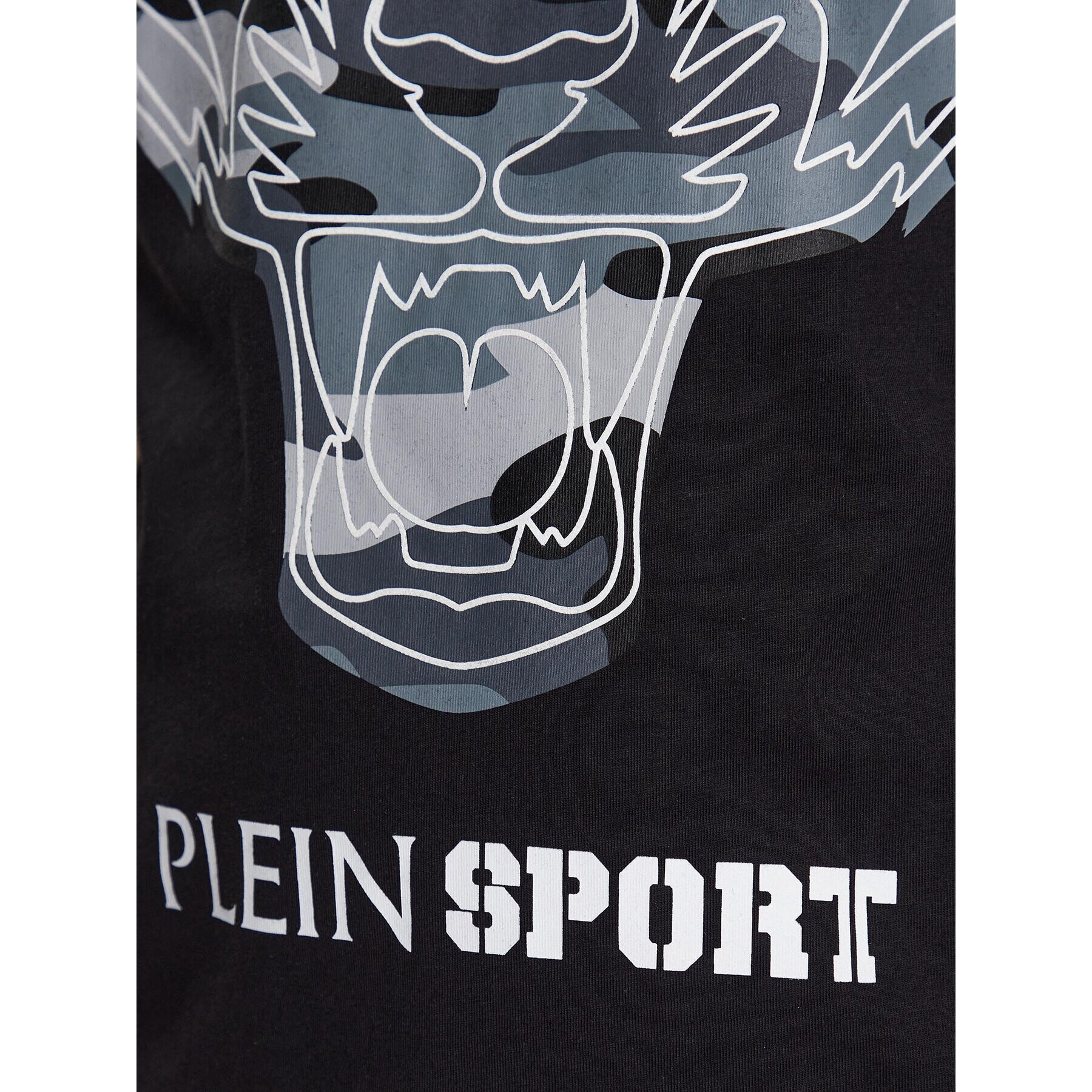 Plein Sport T-Shirt Tiger PACC MTK6328 SJY001N Černá Regular Fit - Pepit.cz