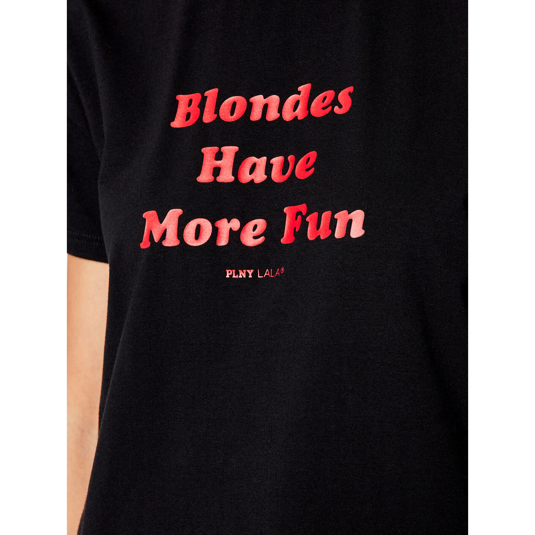 PLNY LALA T-Shirt Blondes PL-KO-CL-00181 Černá Classic Fit - Pepit.cz