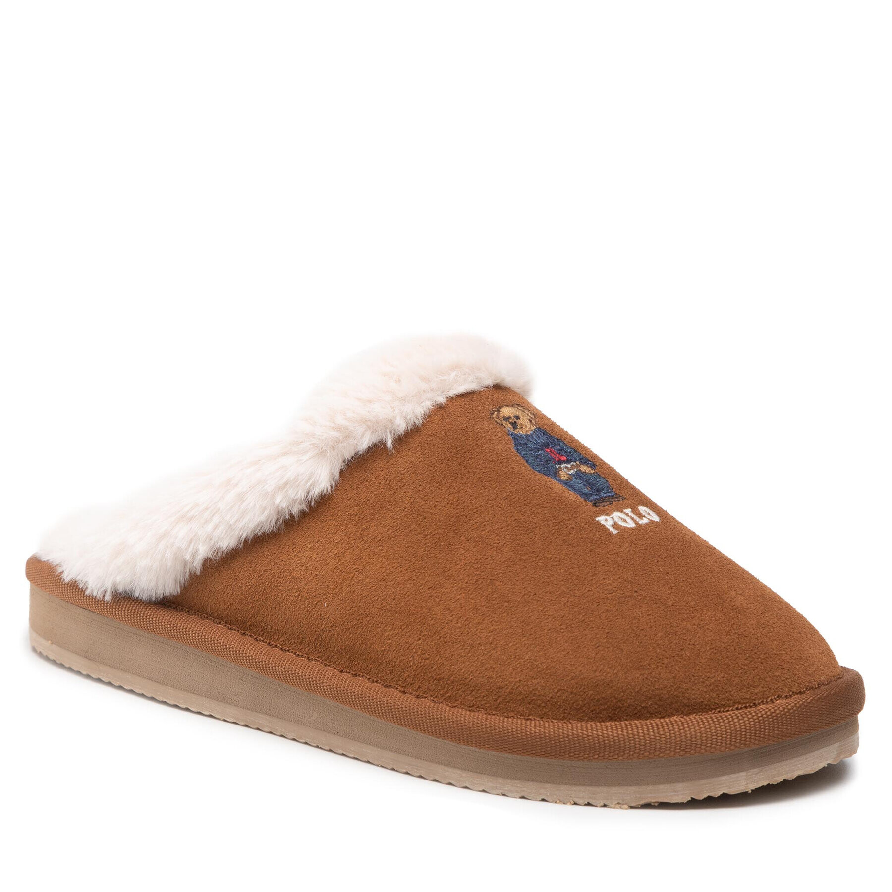 Polo Ralph Lauren Bačkory Kayleigh Scuff Bear RF103881 Hnědá - Pepit.cz