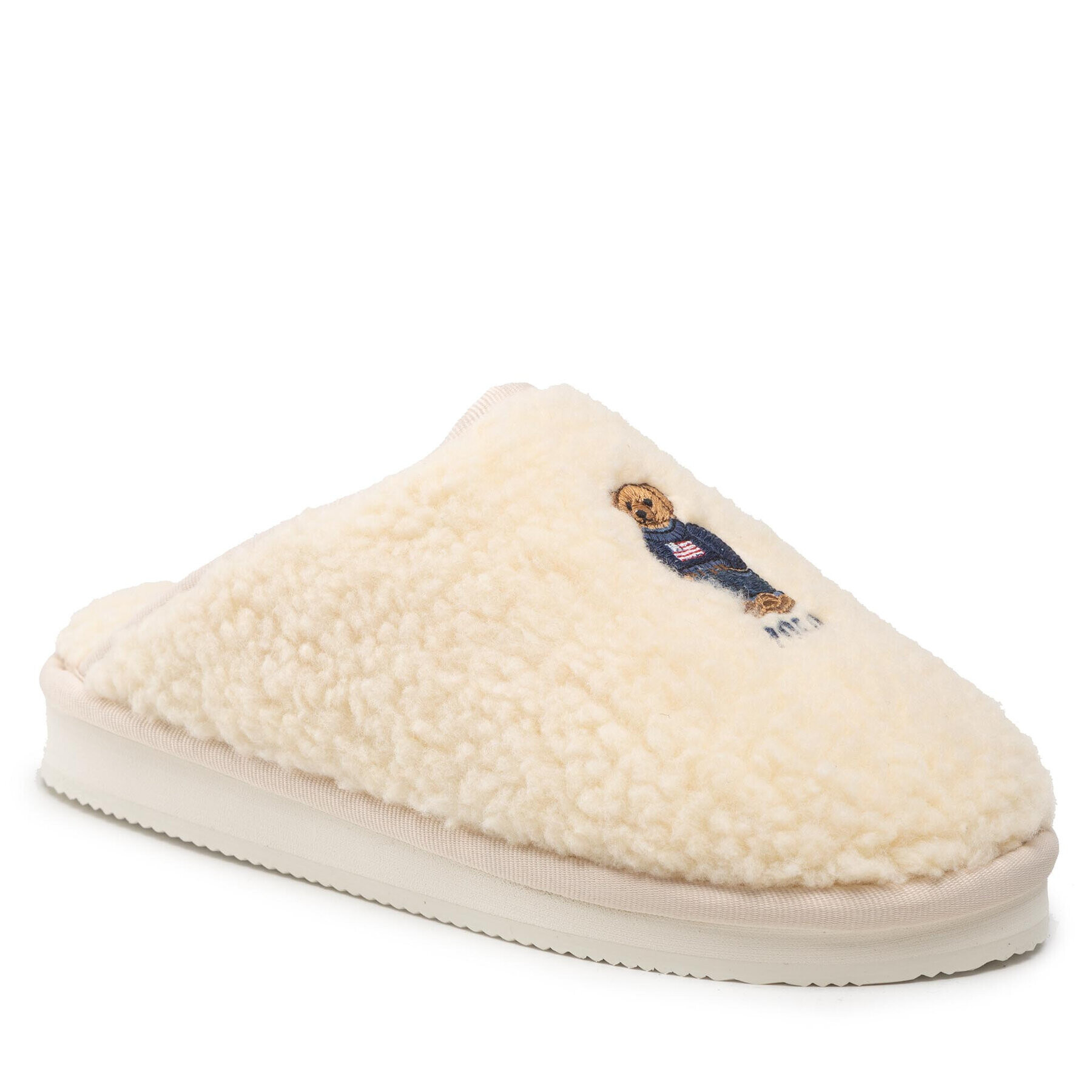 Polo Ralph Lauren Bačkory Kayleigh Scuff II Bear RF103879 Béžová - Pepit.cz