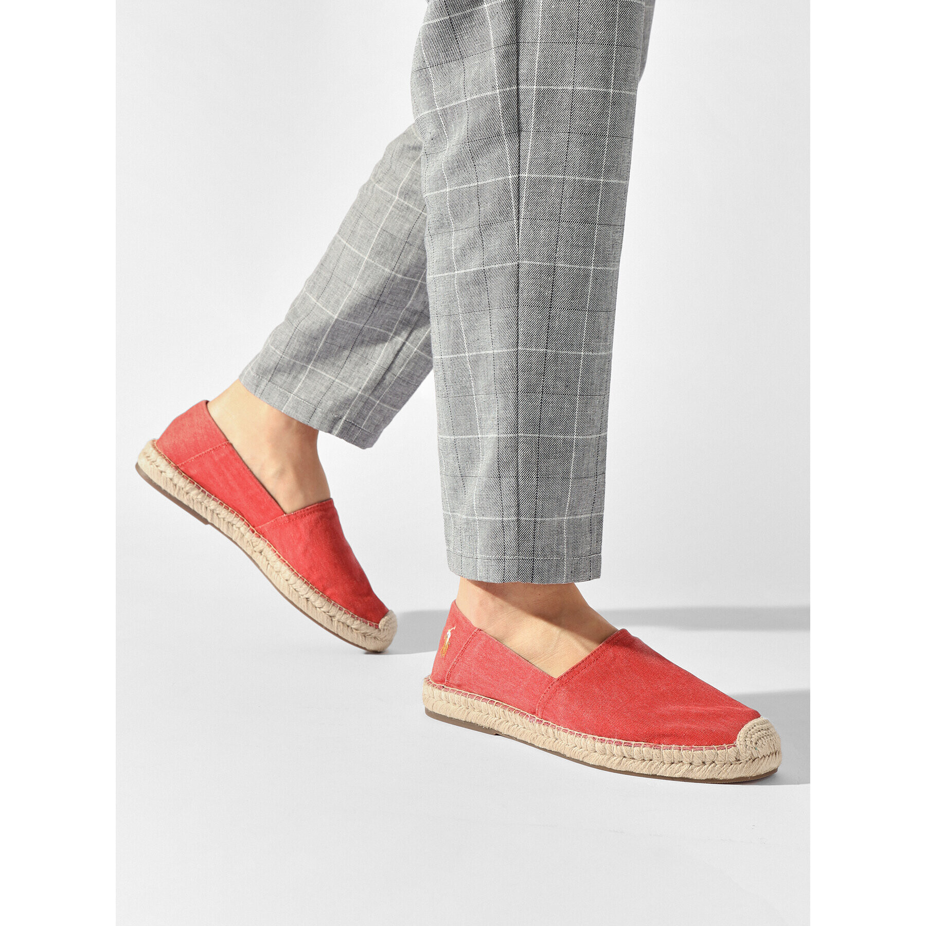 Polo Ralph Lauren Espadrilky Cevio Slip 803893744005 Červená - Pepit.cz