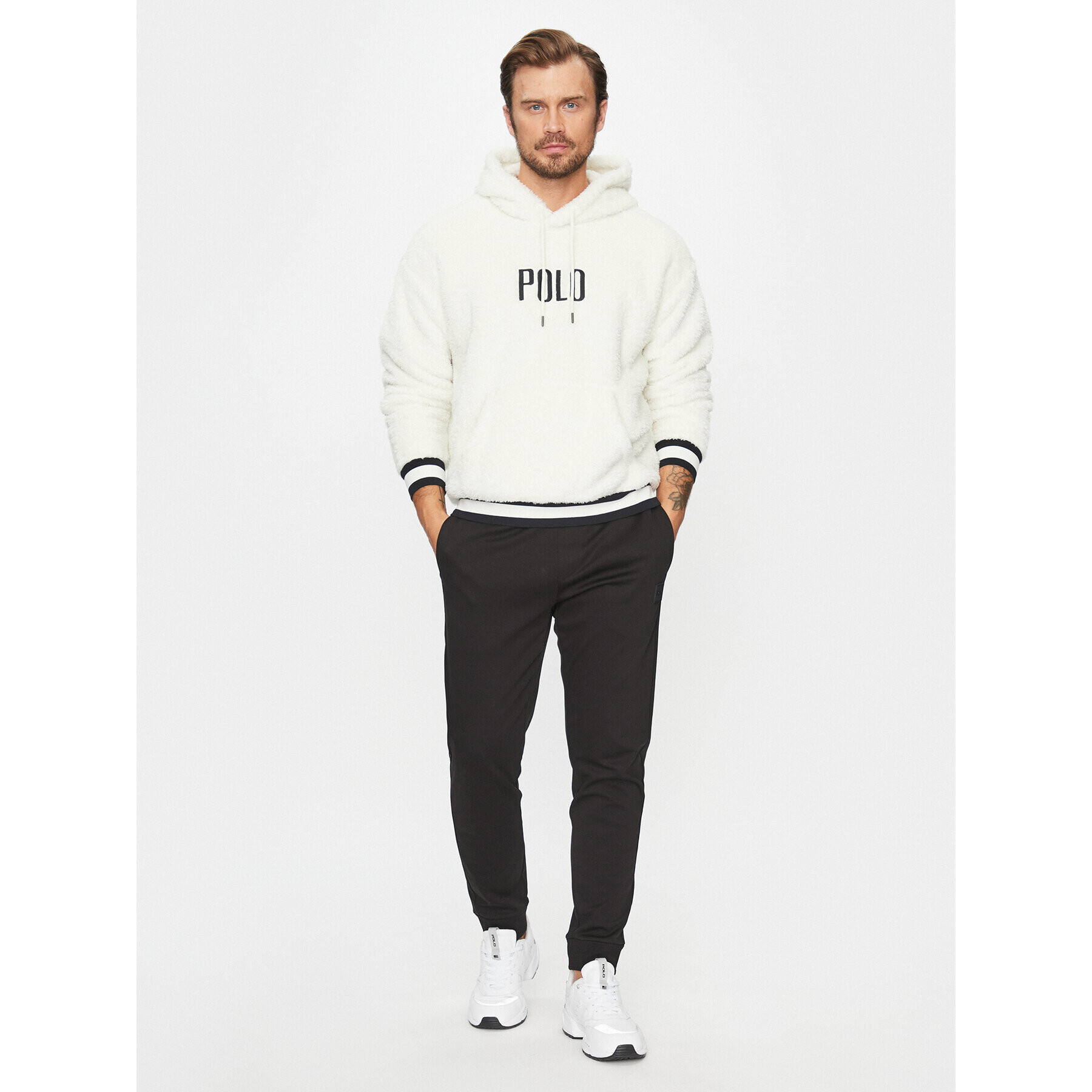 Polo Ralph Lauren Fleecová mikina 710920251001 Écru Regular Fit - Pepit.cz