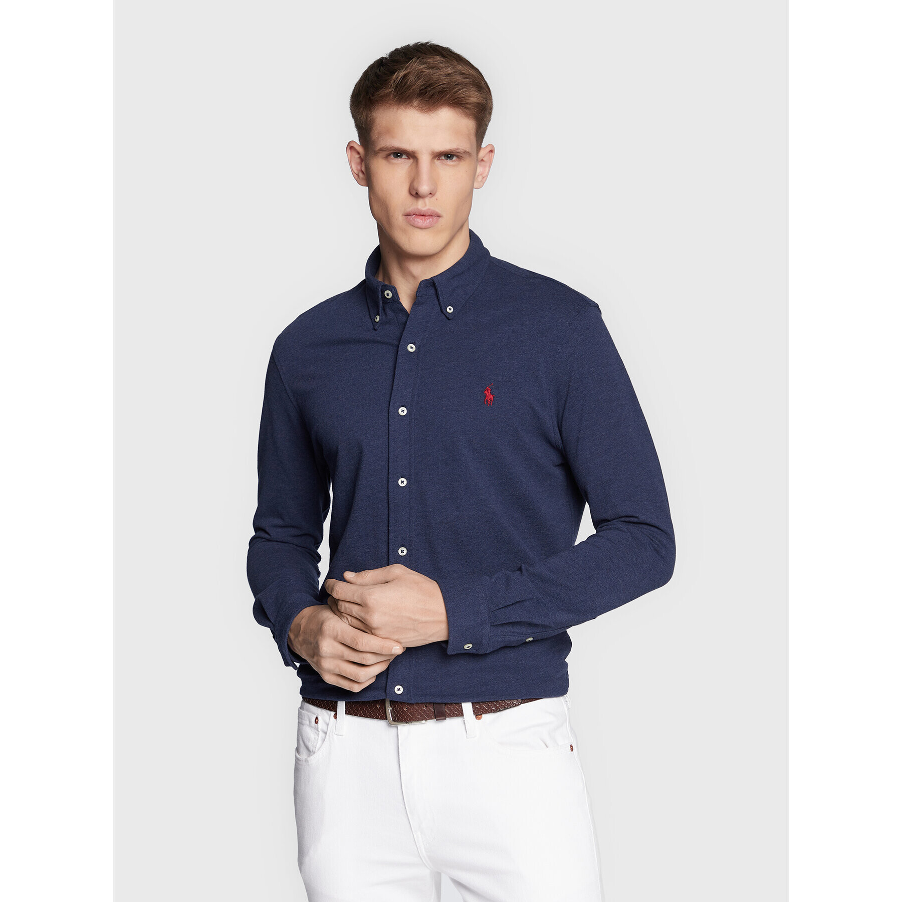 Polo Ralph Lauren Košile 710654408081 Tmavomodrá Regular Fit - Pepit.cz