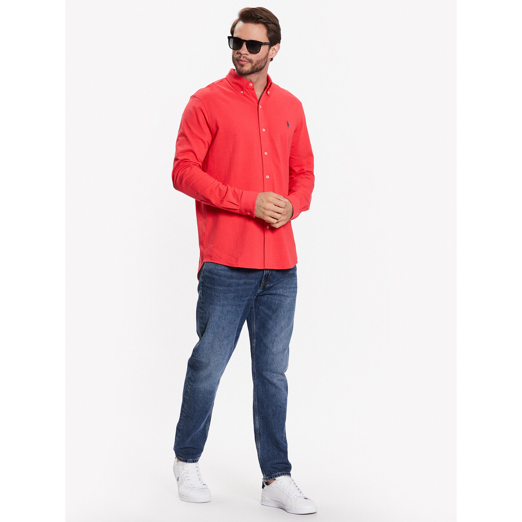 Polo Ralph Lauren Košile 710654408097 Červená Slim Fit - Pepit.cz