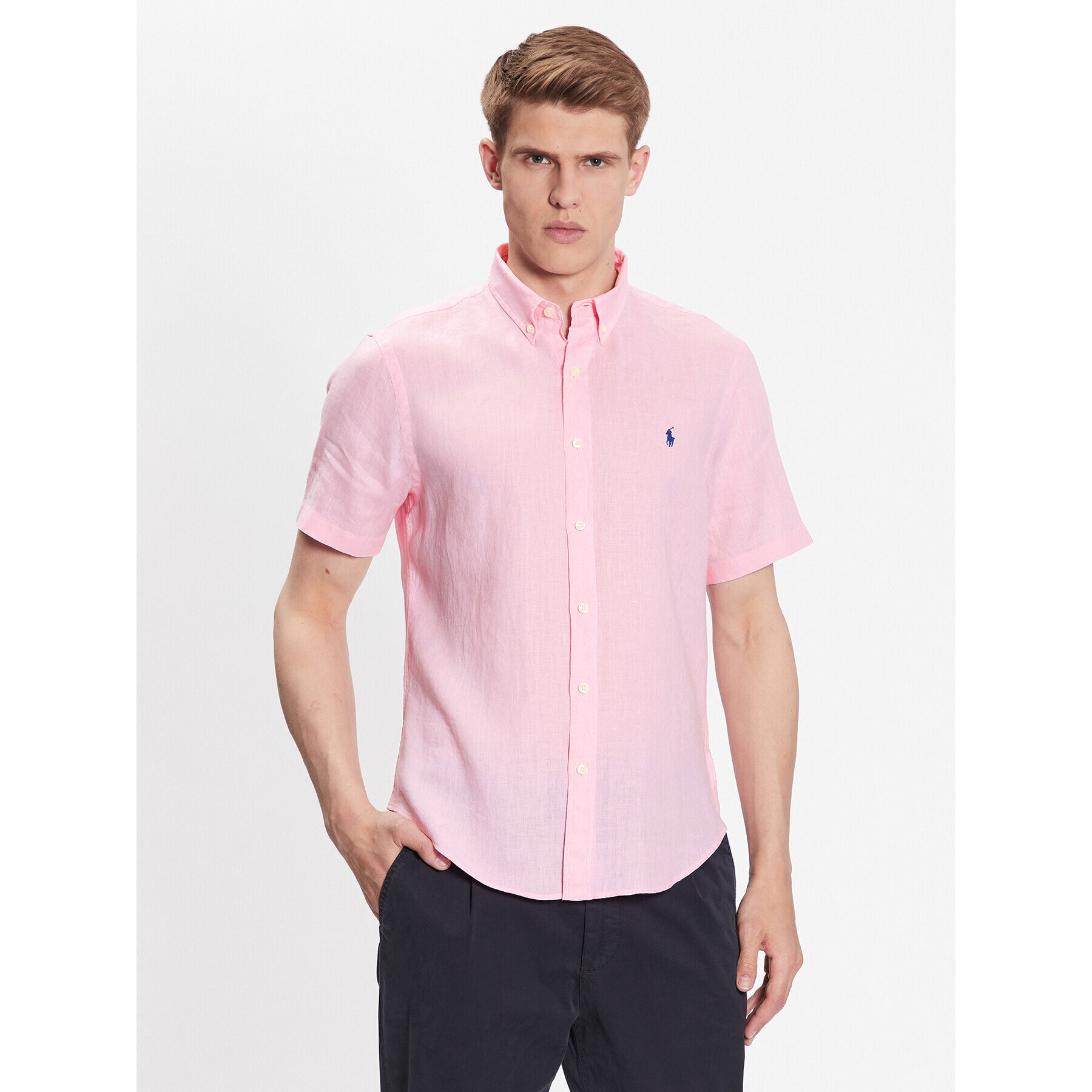 Polo Ralph Lauren Košile 710795453001 Růžová Slim Fit - Pepit.cz